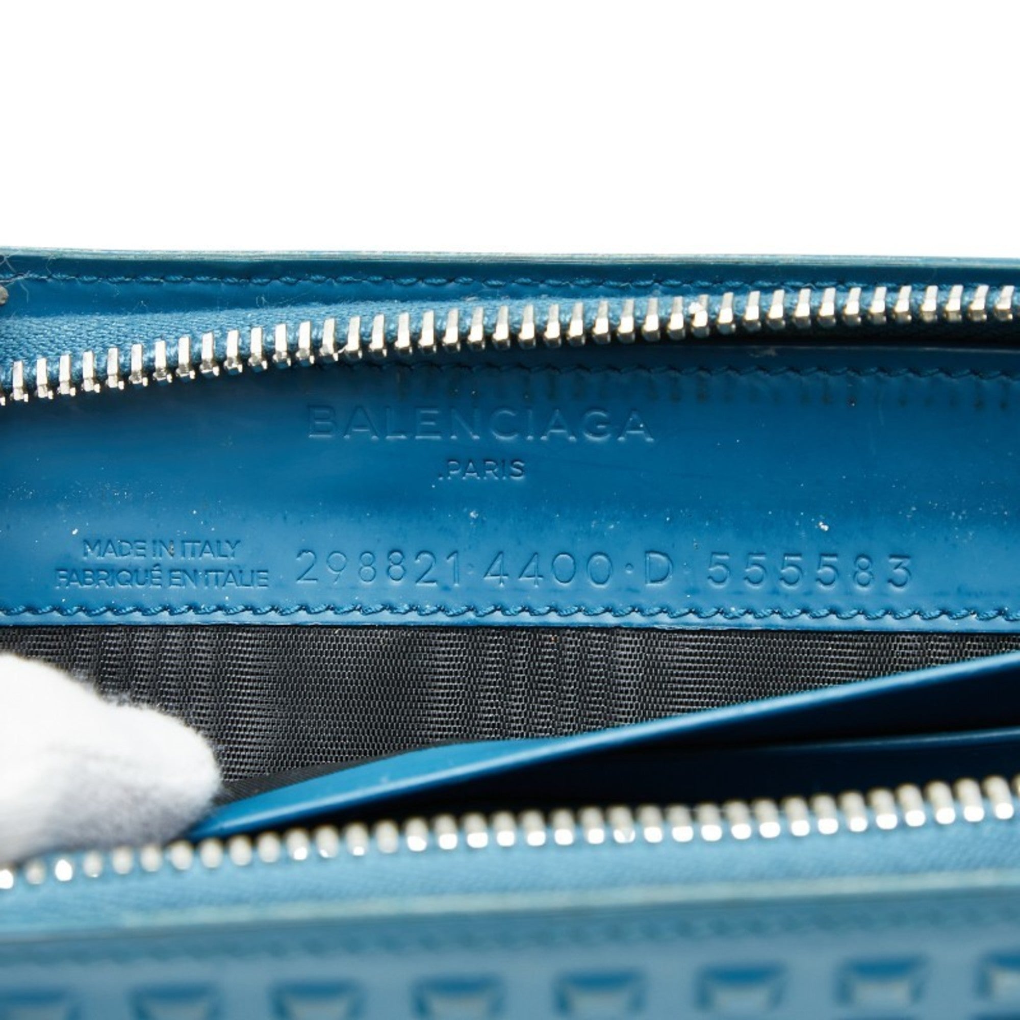 Balenciaga Blue Leather Long Wallet (Bi-Fold) (Pre-Owned)