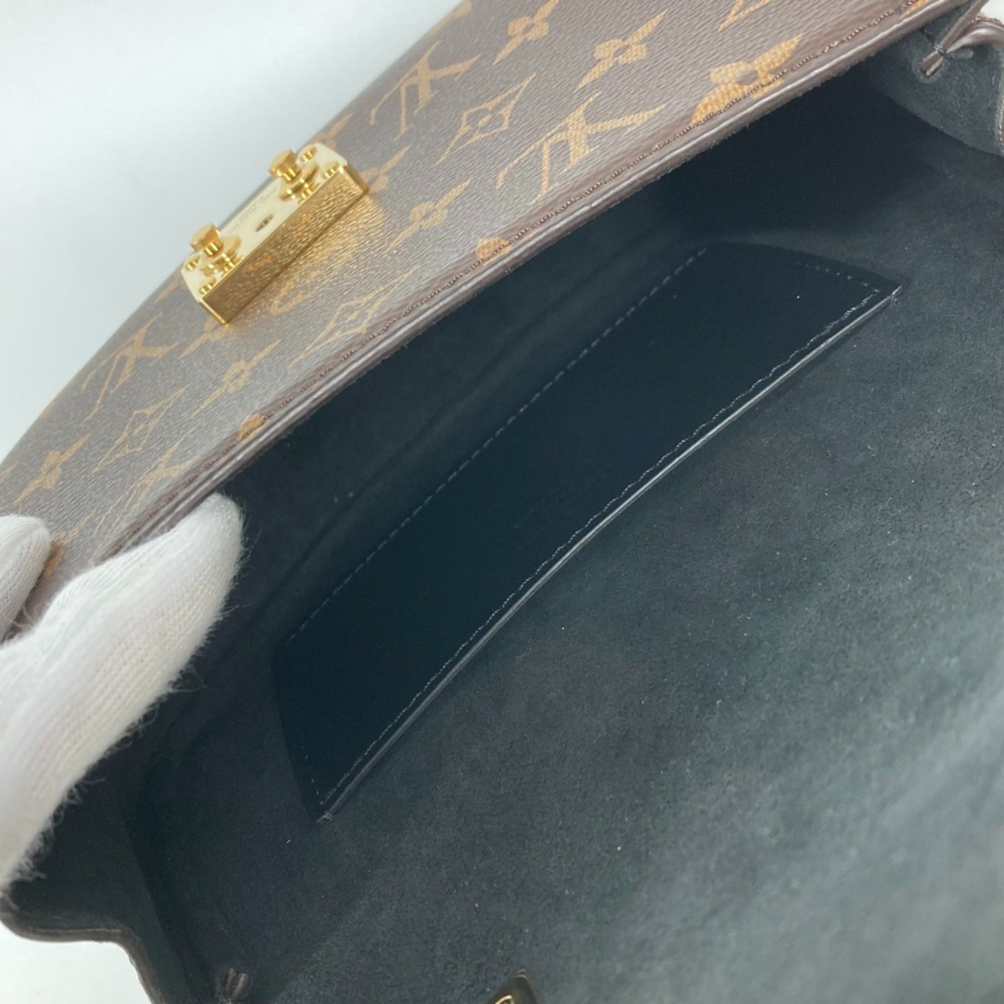 Louis Vuitton Beige Brown Monogram Reverse Monogram Reverse Handbag Shoulder Bag (Pre-Owned)