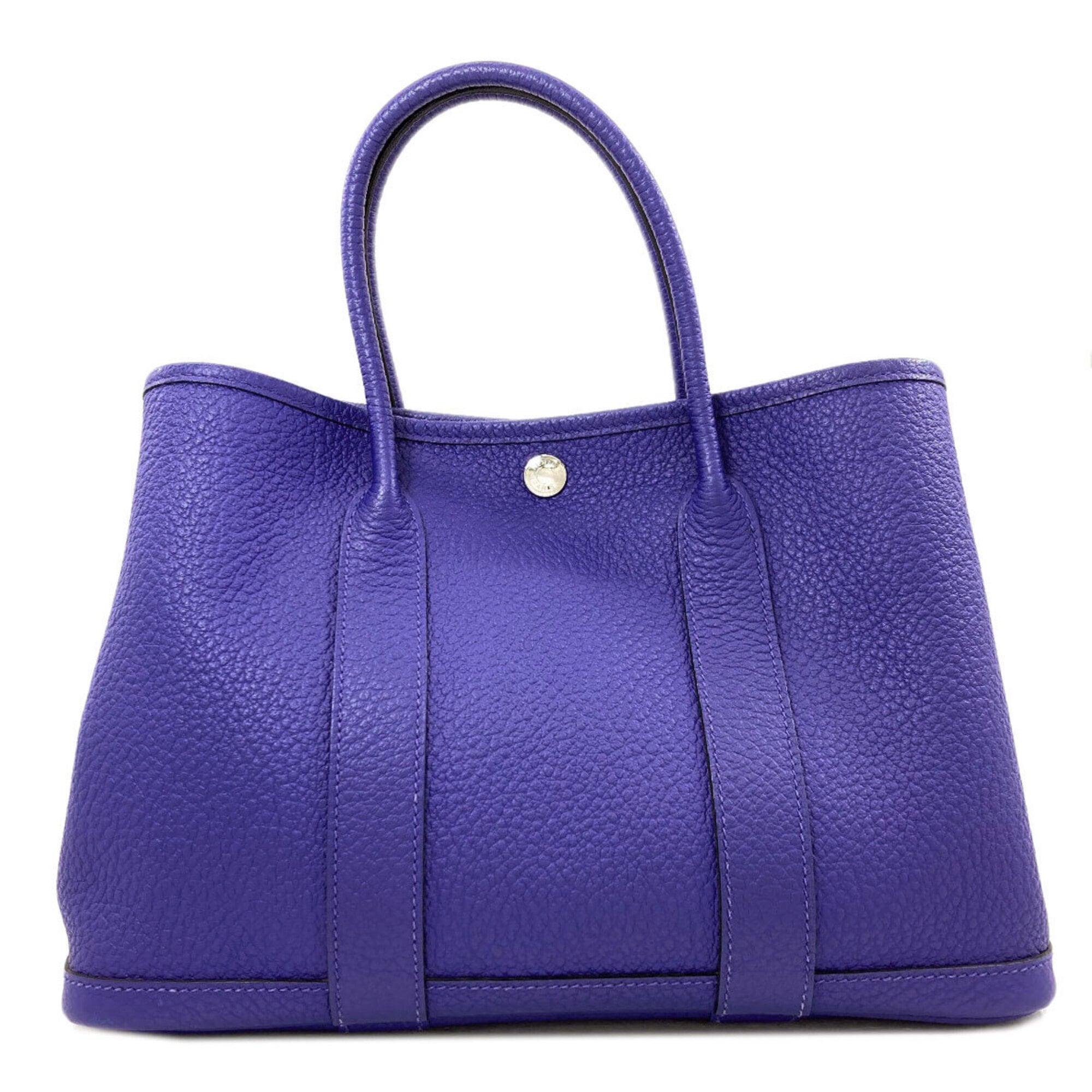 Hermes Blue Vache Leather Handbag (Pre-Owned)