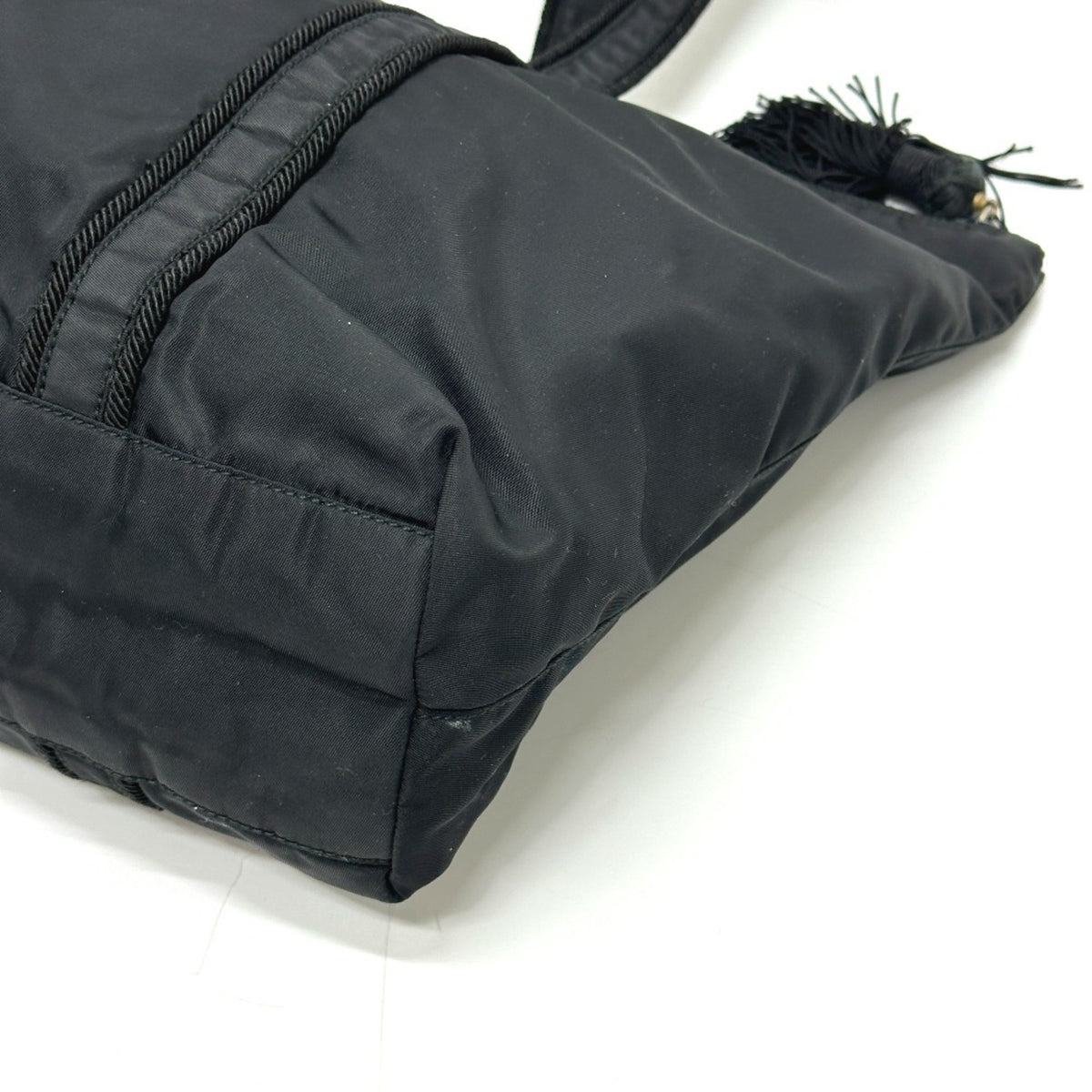 Prada Black Nylon Handbag Shoulder Bag Tote Bag (Pre-Owned)