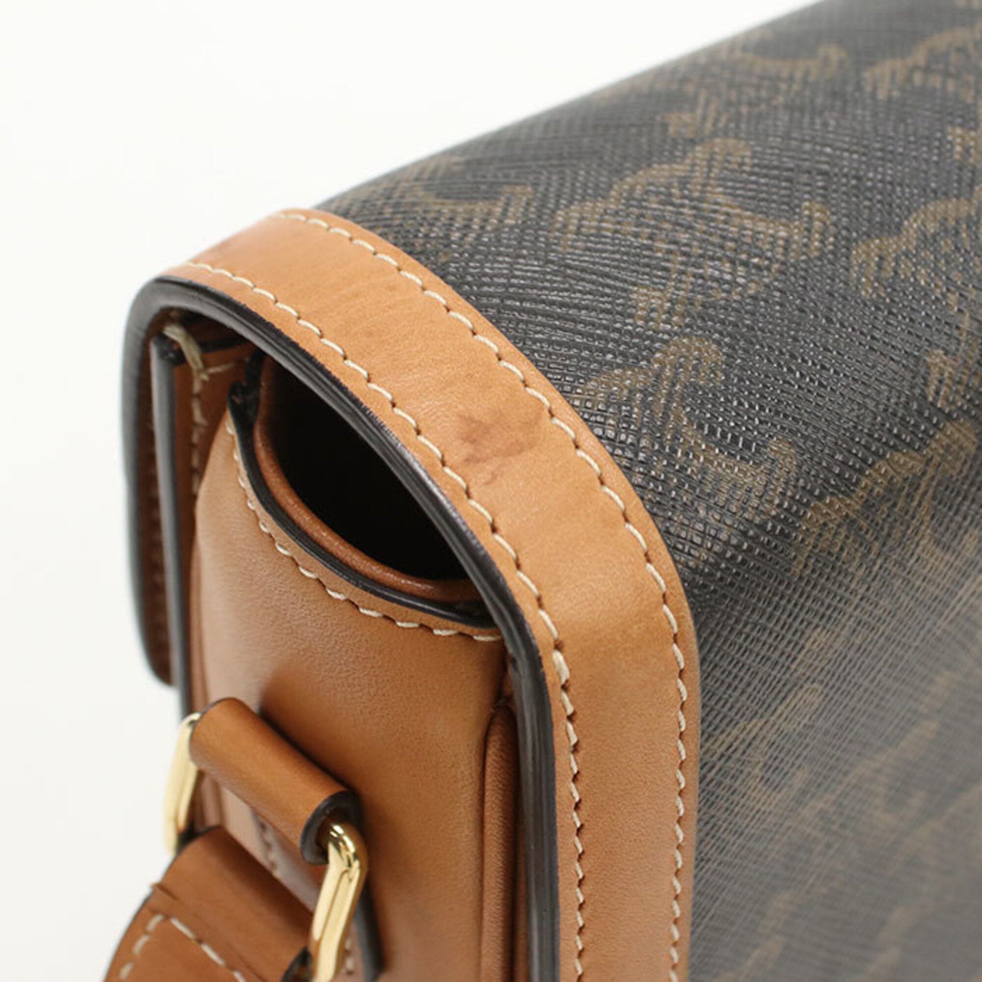 Celine Brown Pvc Leather Shoulder Bag (Pre-Owned)