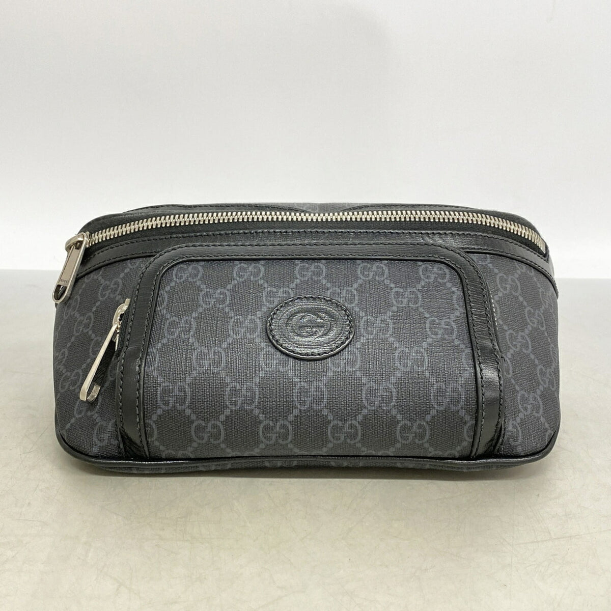 Gucci Black Gray Pvc Fanny Pack (Pre-Owned)