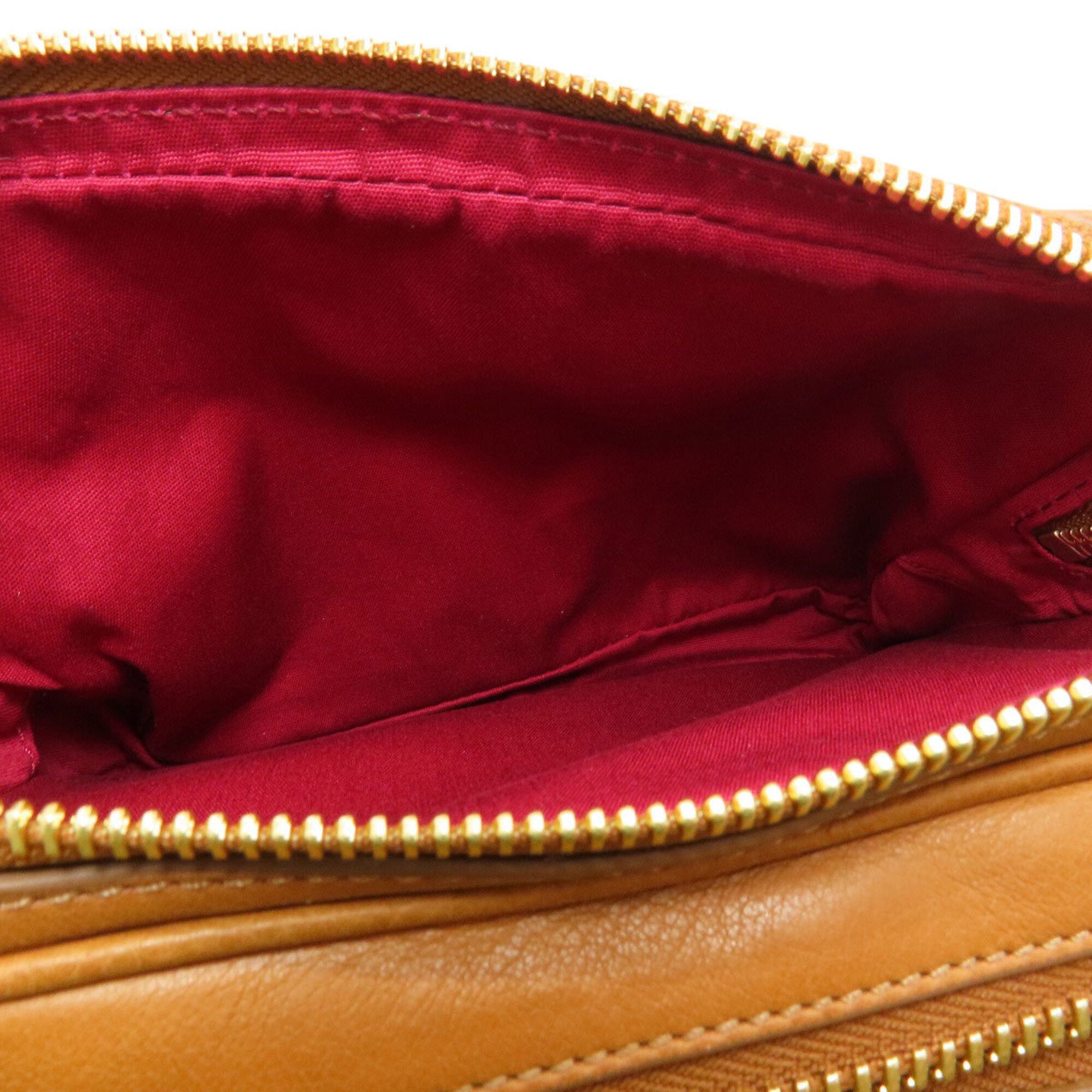 Celine Brown Canvas Shoulder Bag (Pre-Owned)