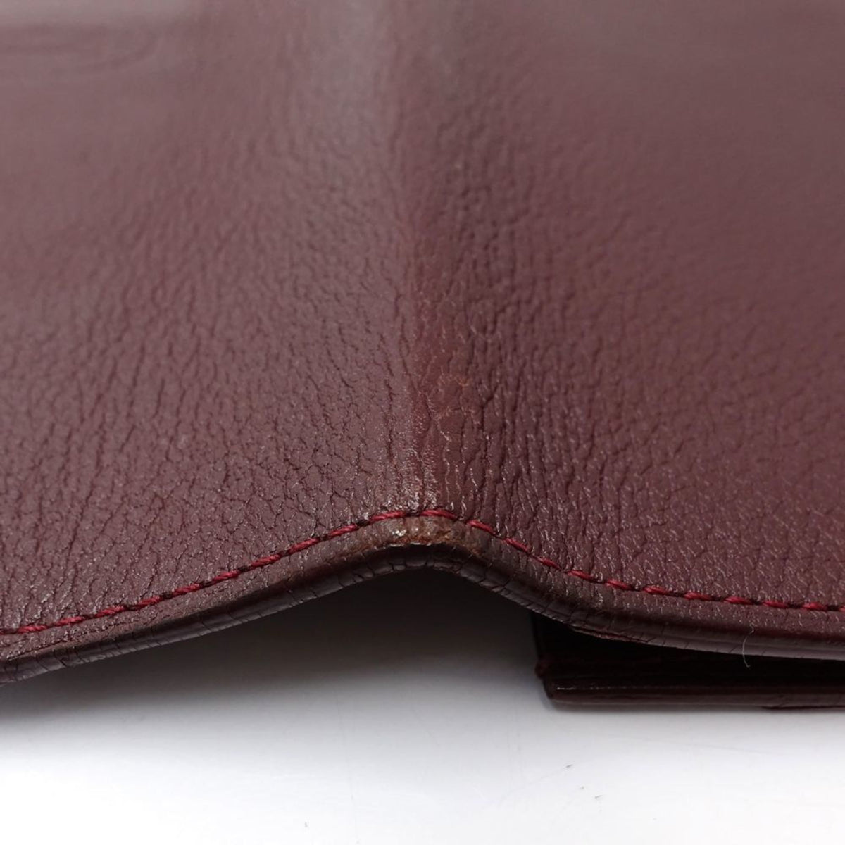 Cartier Bordeaux Leather Long Bill Wallet (Bi-Fold) (Pre-Owned)