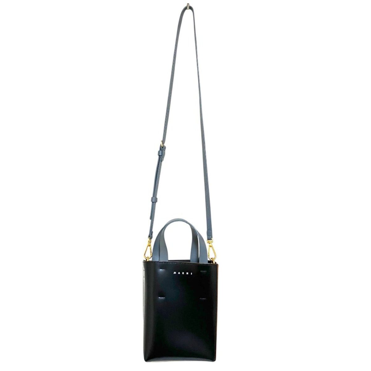 Marni Black Leather Handbag Shoulder Bag (Pre-Owned)