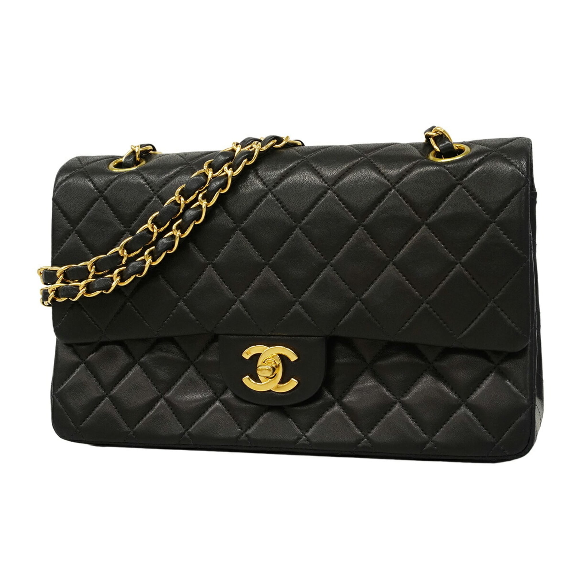 Chanel Black Leather Shoulder Bag (Pre-Owned)