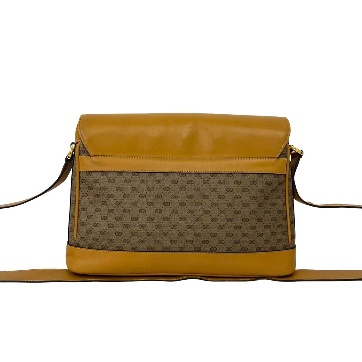 Gucci Brown Leather Pvc Crossbody Bag Shoulder Bag (Pre-Owned)