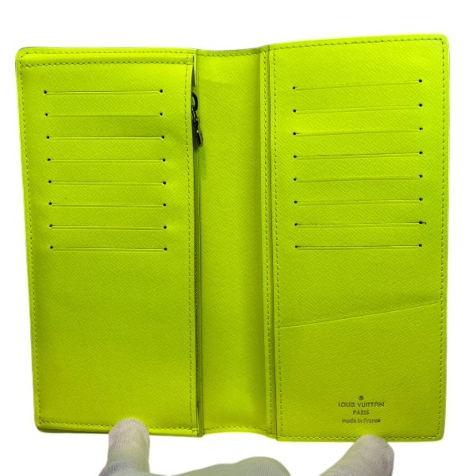 Louis Vuitton Yellow Leather Long Wallet (Bi-Fold) (Pre-Owned)