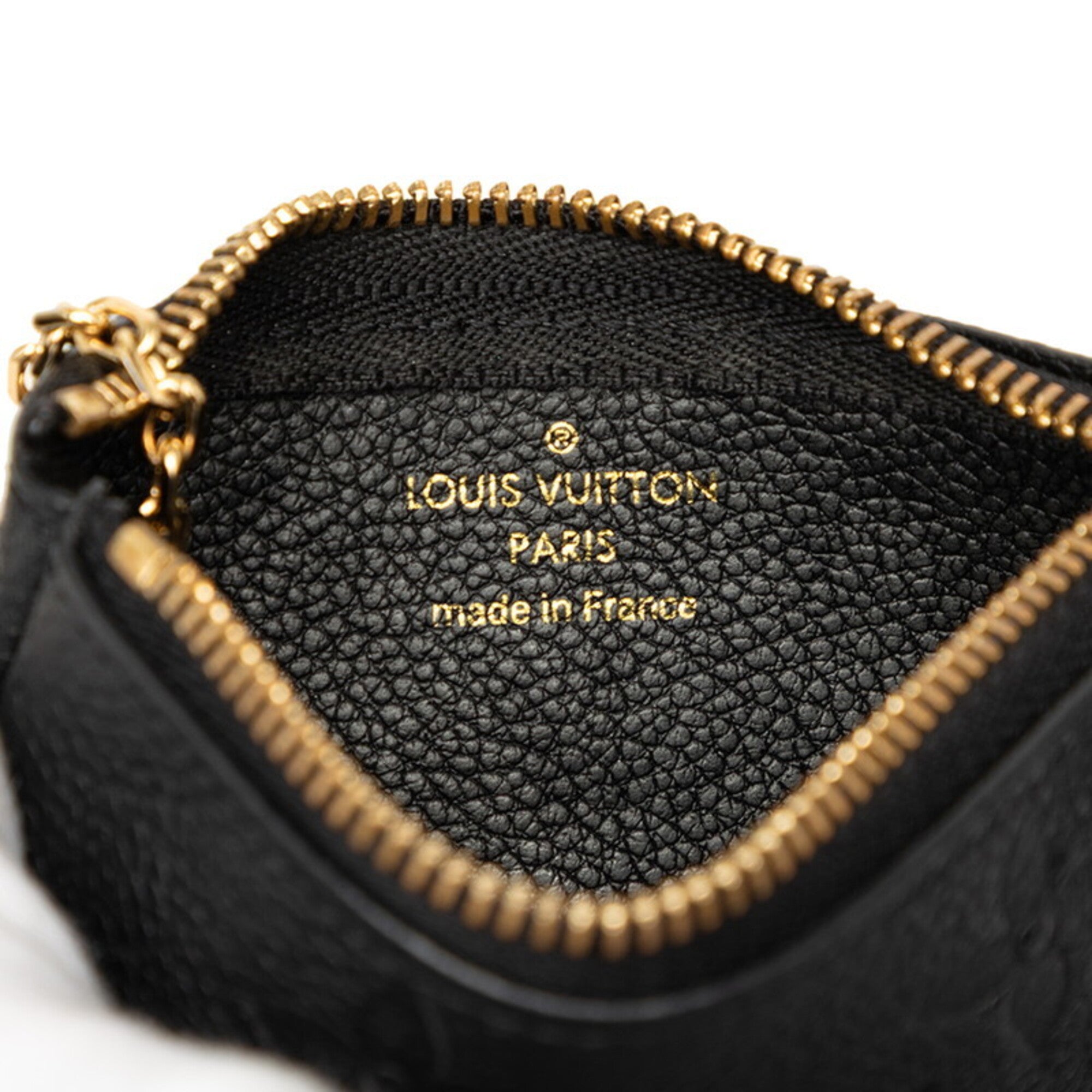 Louis Vuitton Black Noir Leather Coin Purse/Coin Case (Pre-Owned)
