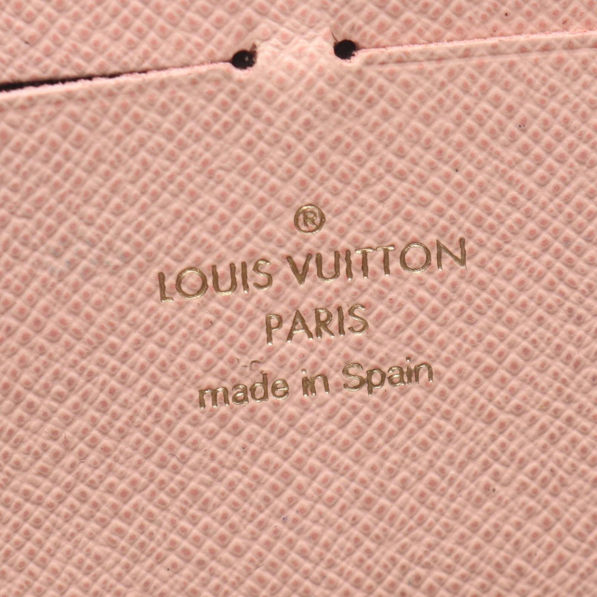Louis Vuitton Brown Pink Pvc Leather Long Wallet (Bi-Fold) (Pre-Owned)