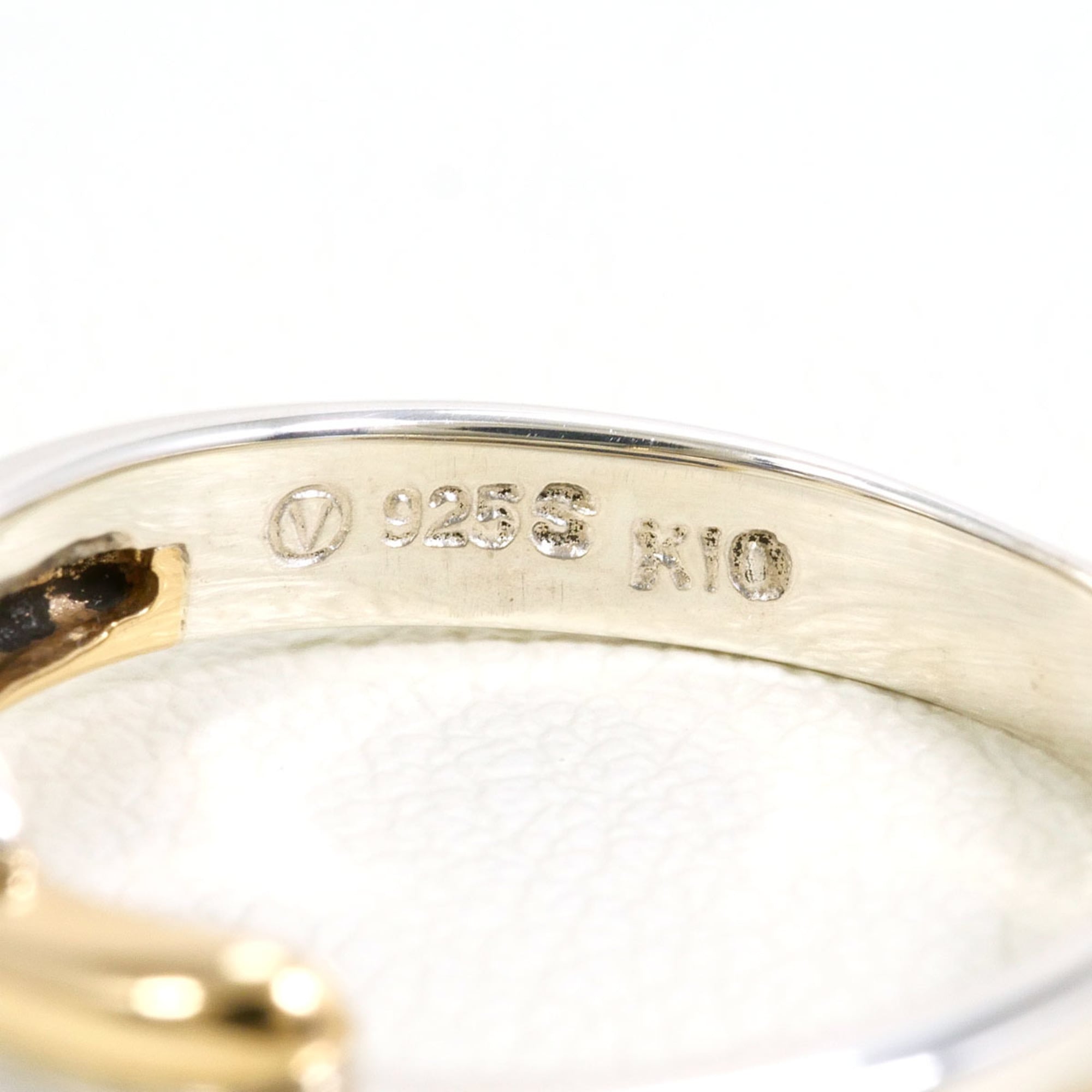 Unbranded Silver Yellow Gold Silver 925 Yellow Gold (10K) Band Ring (Pre-Owned)