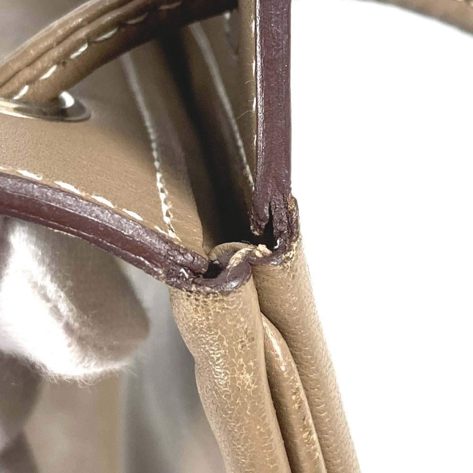 Hermes Etoupe Gray Gray Leather Pochette Shoulder Bag (Pre-Owned)
