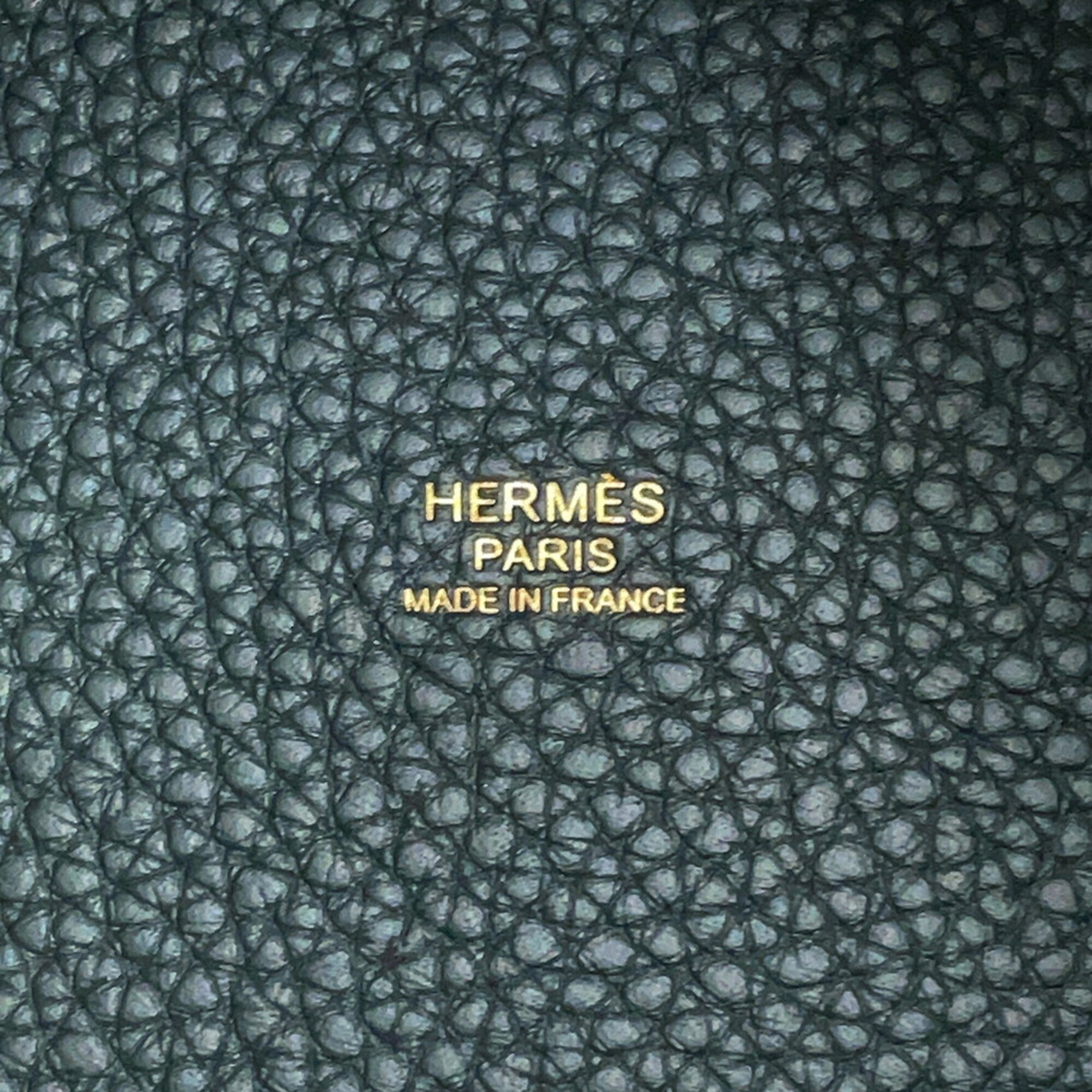 Hermes Picotin Vert Taurillon Clemence Leather Handbag Tote Bag (Pre-Owned)