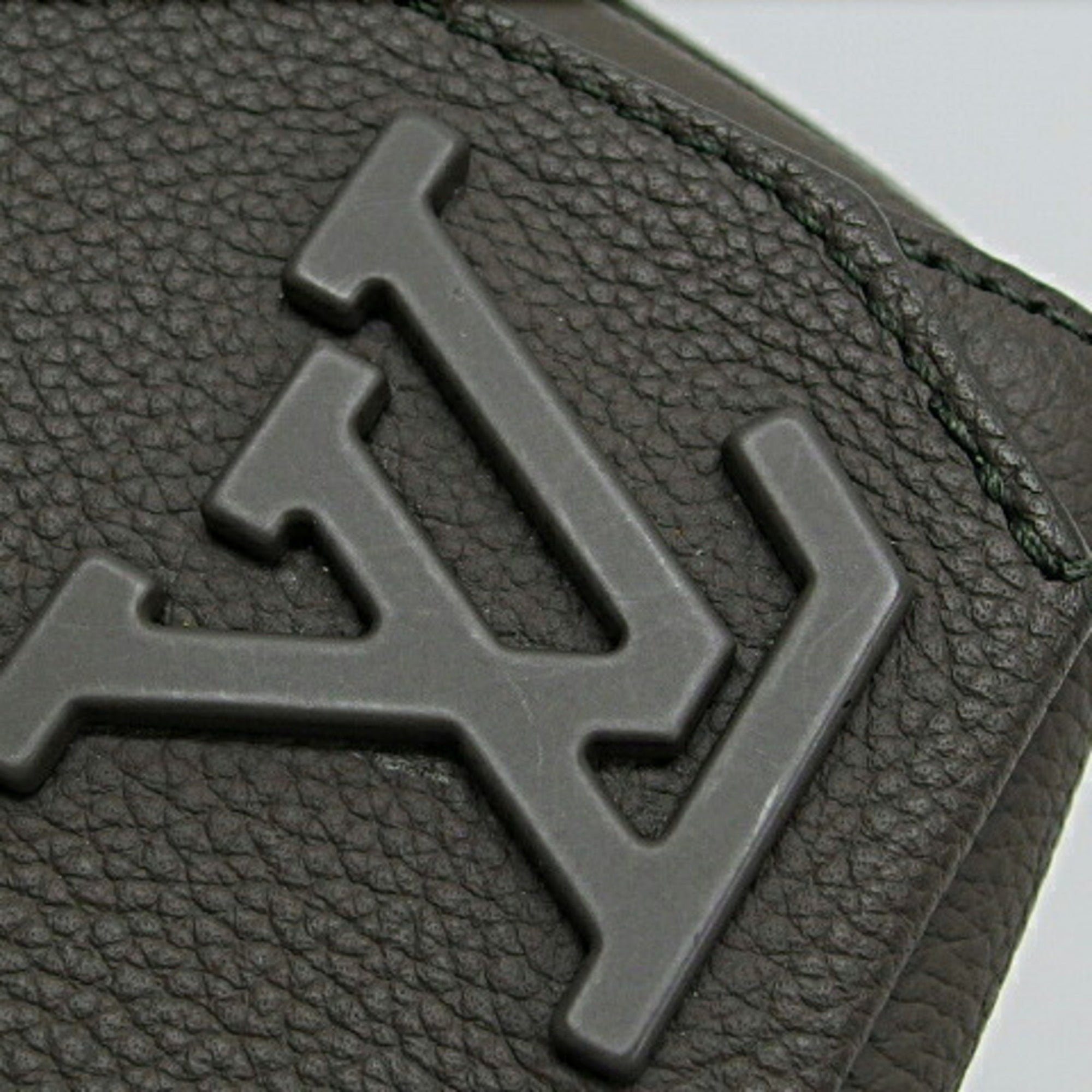 Louis Vuitton Moss Green Leather Shoulder Bag Sling Bag (Pre-Owned)