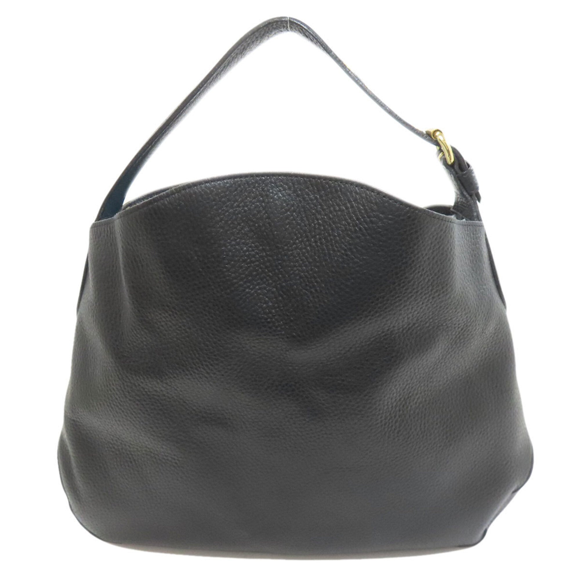 A.D.M.J Black Leather Shoulder Bag (Pre-Owned)