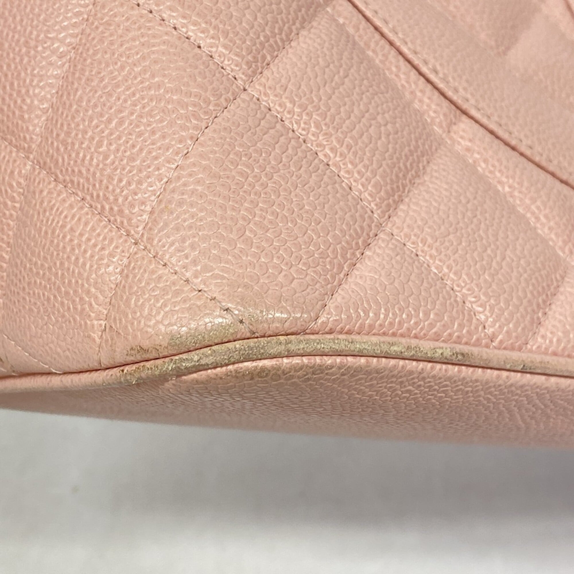 Chanel Pink Grained Calfskin Tote Bag (Pre-Owned)