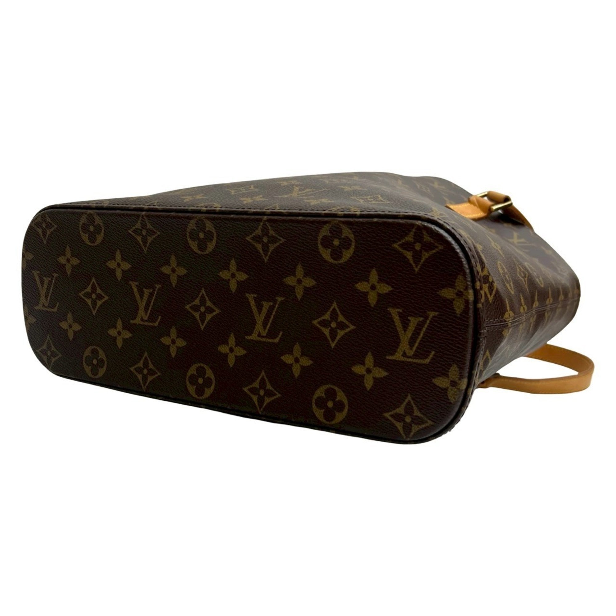 Louis Vuitton Brown Leather Pvc Handbag Tote Bag (Pre-Owned)