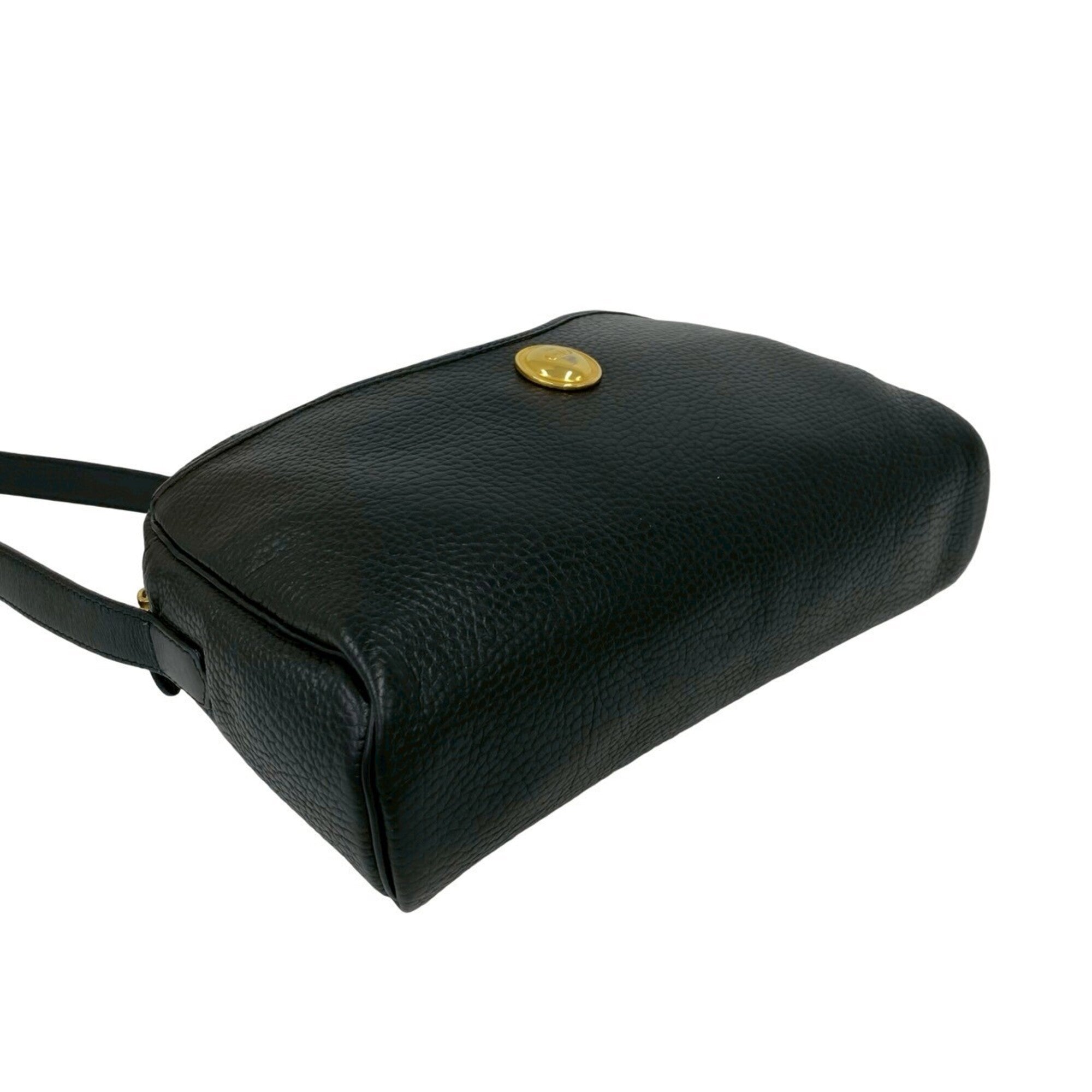 Christian Dior Black Leather Pochette Shoulder Bag (Pre-Owned)
