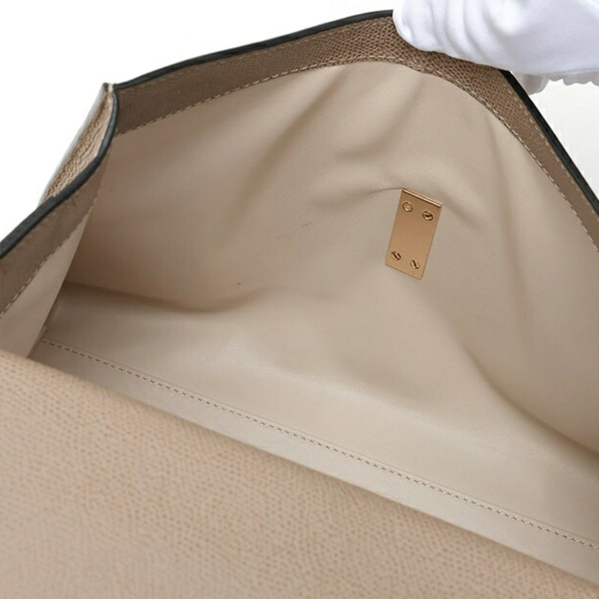 Valextra Grayish Leather Handbag (Pre-Owned)