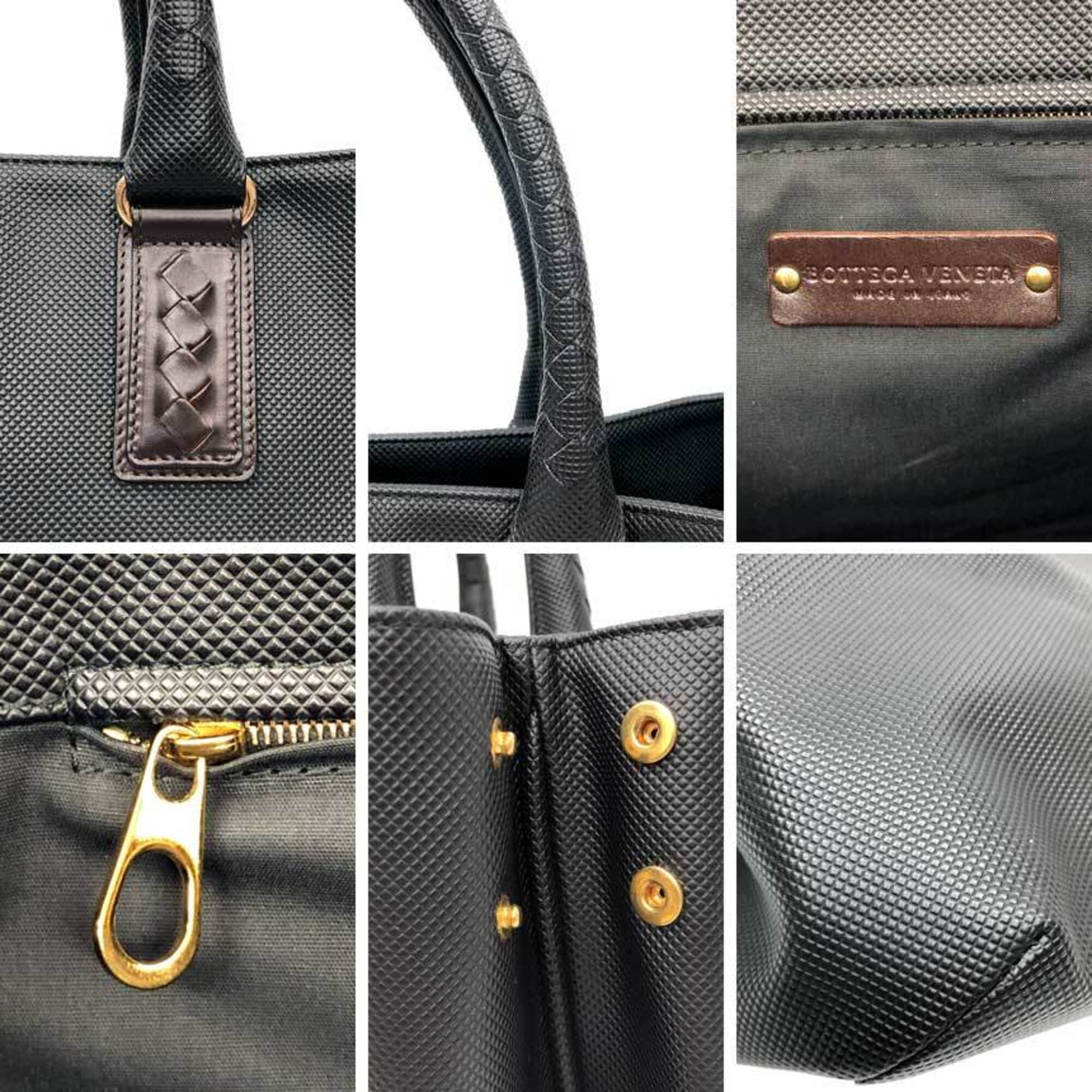 Bottega Veneta Black Pvc Leather Tote Bag (Pre-Owned)