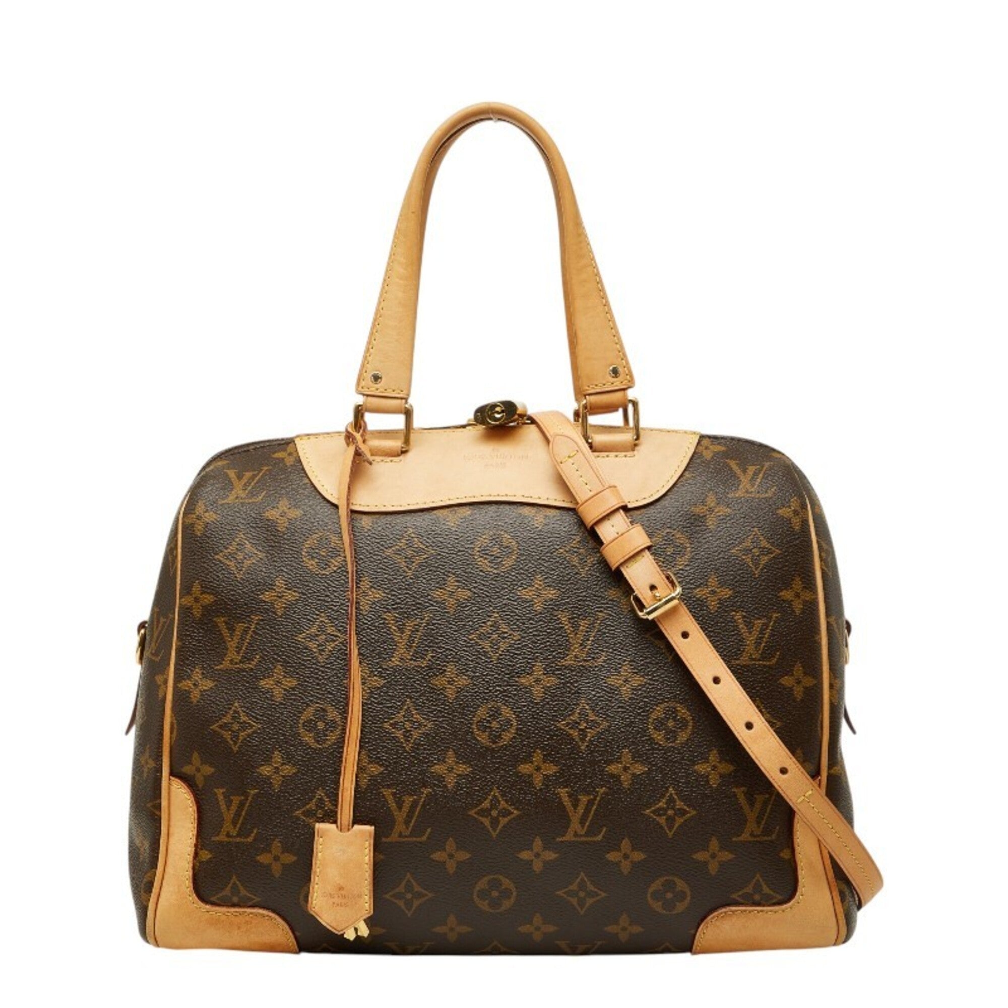 Louis Vuitton Brown Pvc Leather Handbag Shoulder Bag (Pre-Owned)