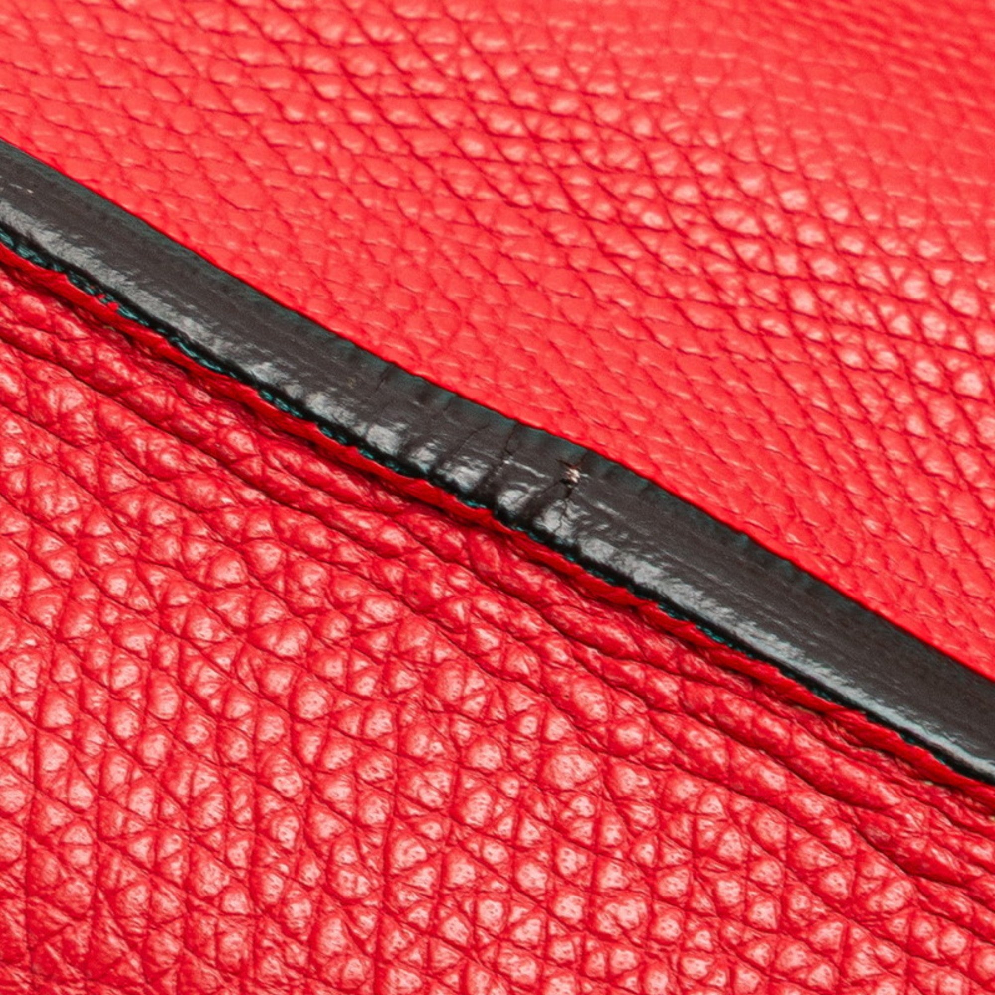 Balenciaga Red Color Leather Shoulder Bag Tote Bag (Pre-Owned)