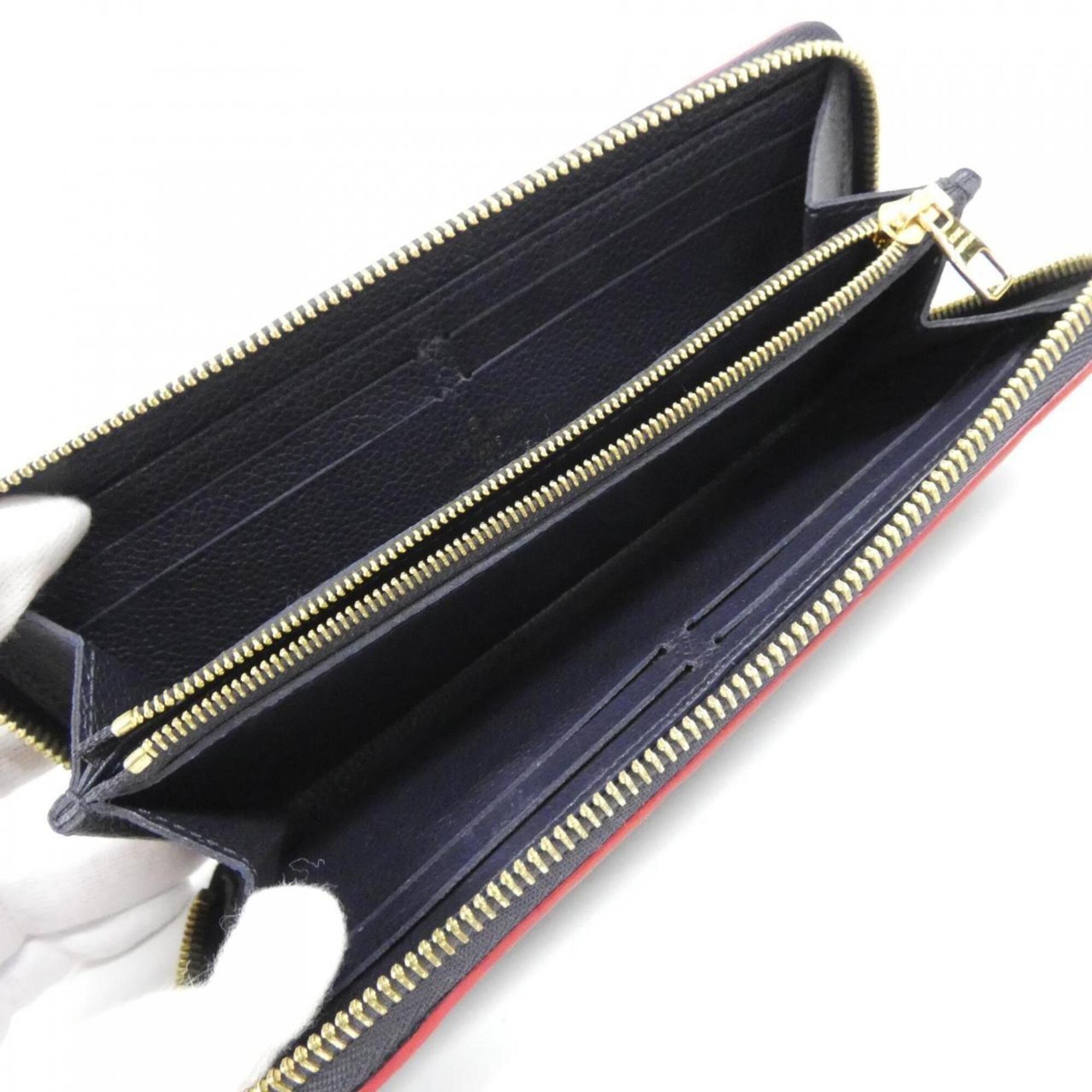 Louis Vuitton Marine Rouge Leather Long Wallet (Bi-Fold) (Pre-Owned)
