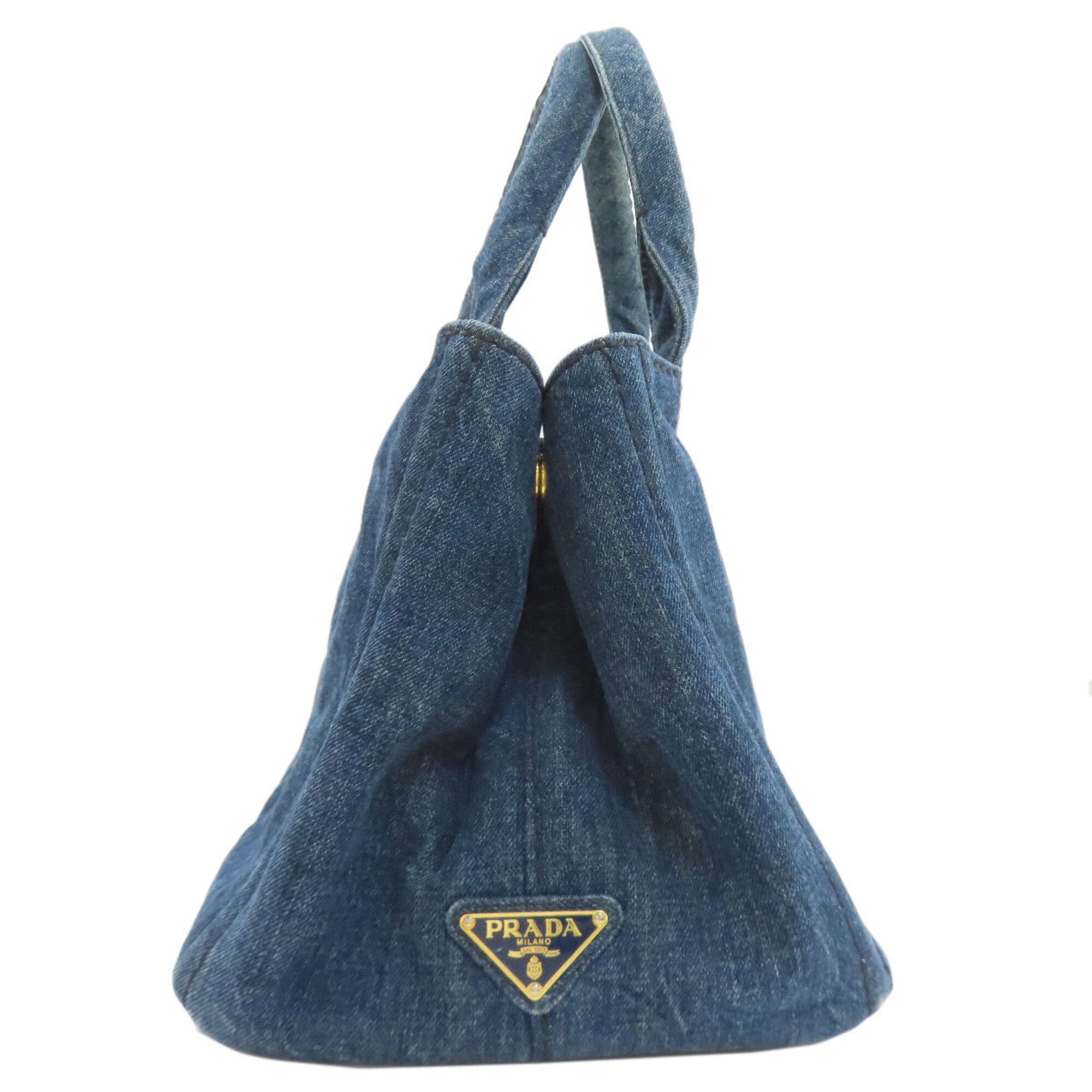 Prada Brown Denim Tote Bag (Pre-Owned)