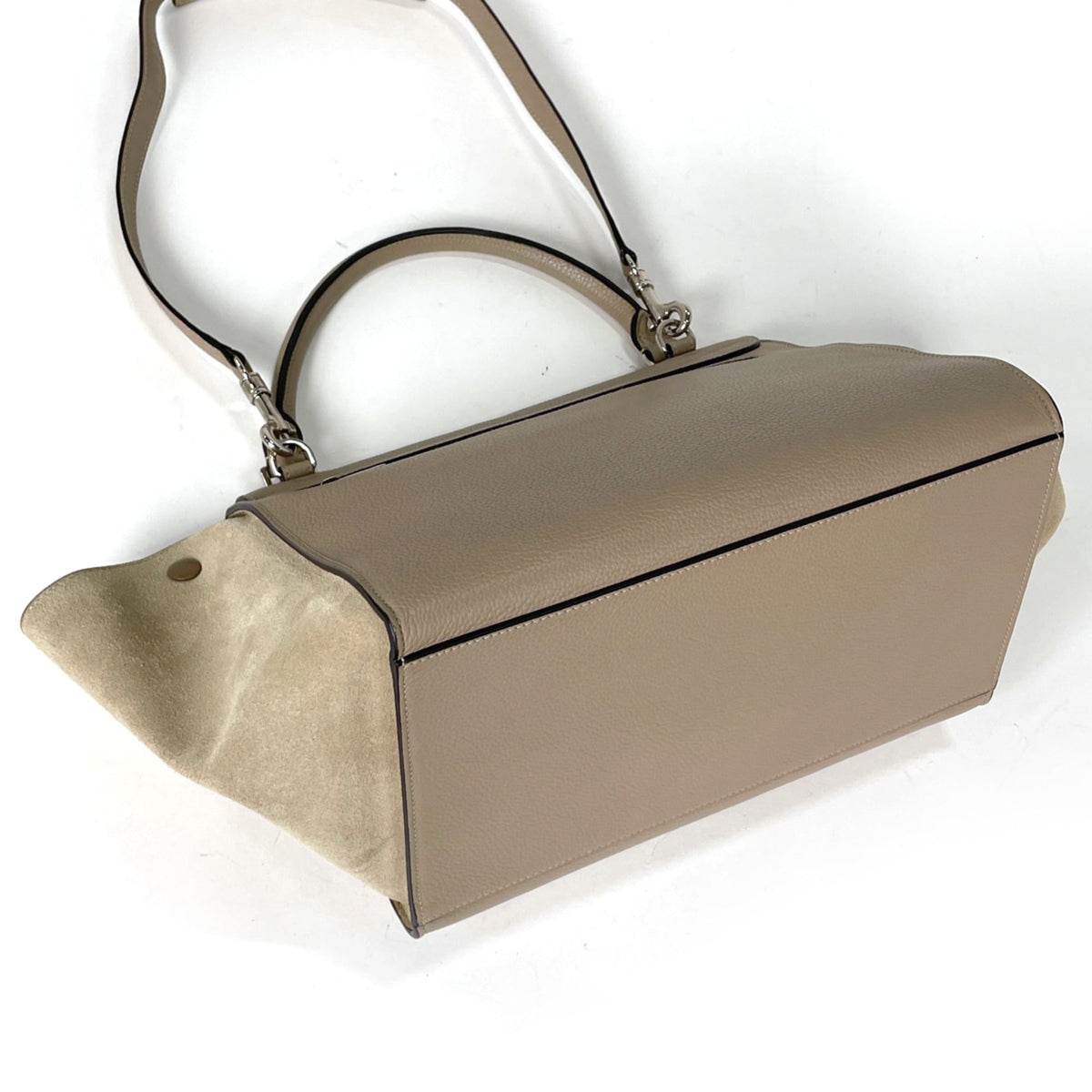 Celine Beige Leather Suede Handbag (Pre-Owned)