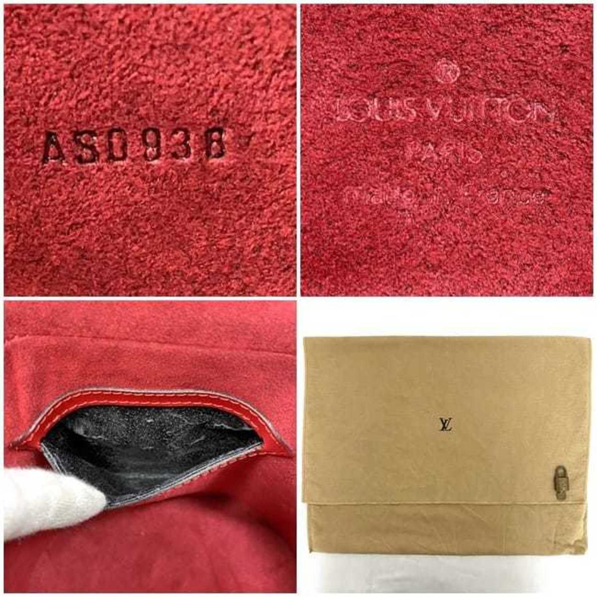Louis Vuitton Castilian Red Epi Leather Handbag Vanity Bag (Pre-Owned)