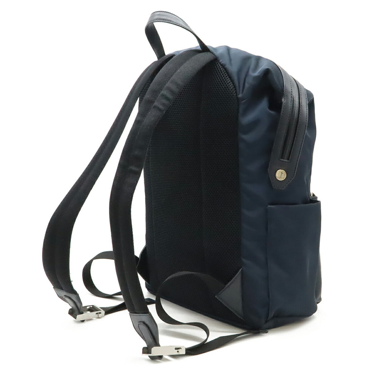 Fendi Blue Navy Pink Nylon Leather Backpack (Pre-Owned)