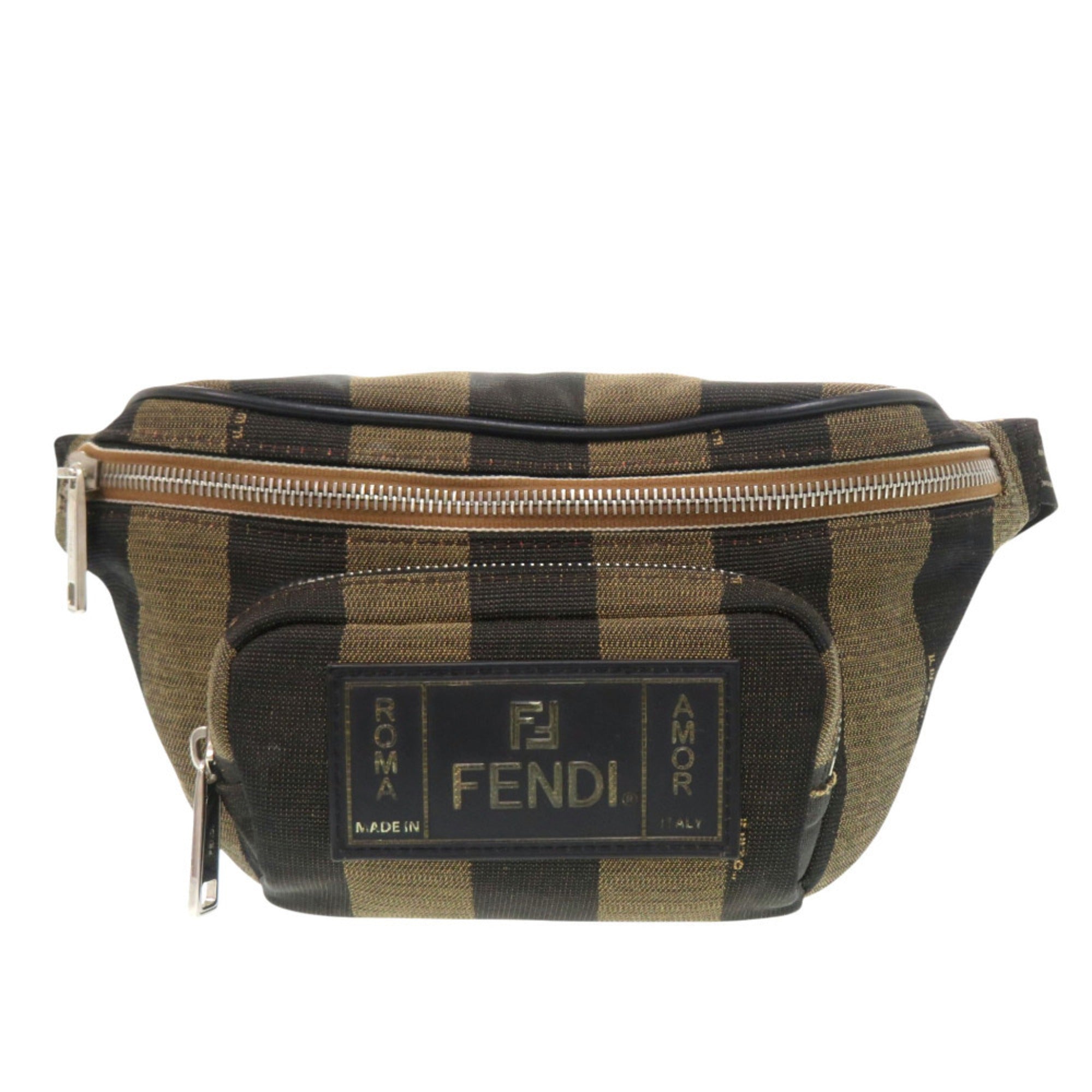 Fendi Brown Canvas Sling Bag (Pre-Owned)