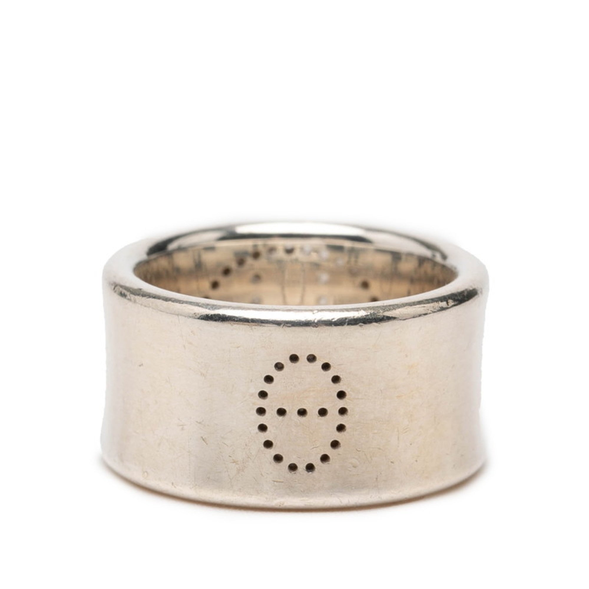 Hermes Silver 925 Band Ring (Pre-Owned)