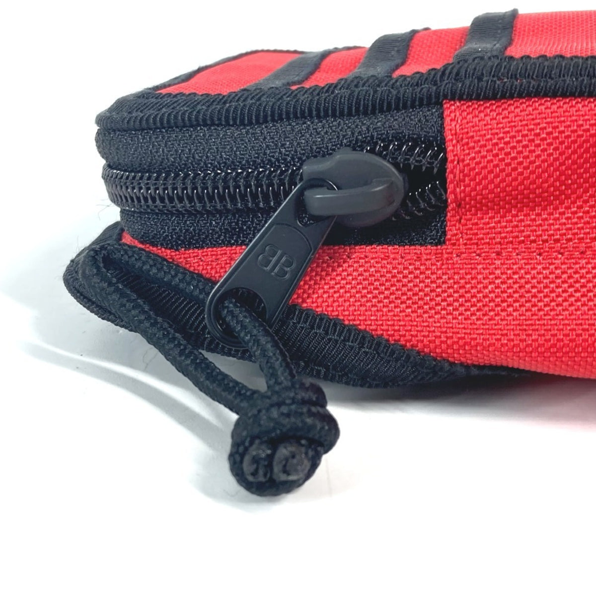 Balenciaga Black Red Color Nylon Pouch (Pre-Owned)
