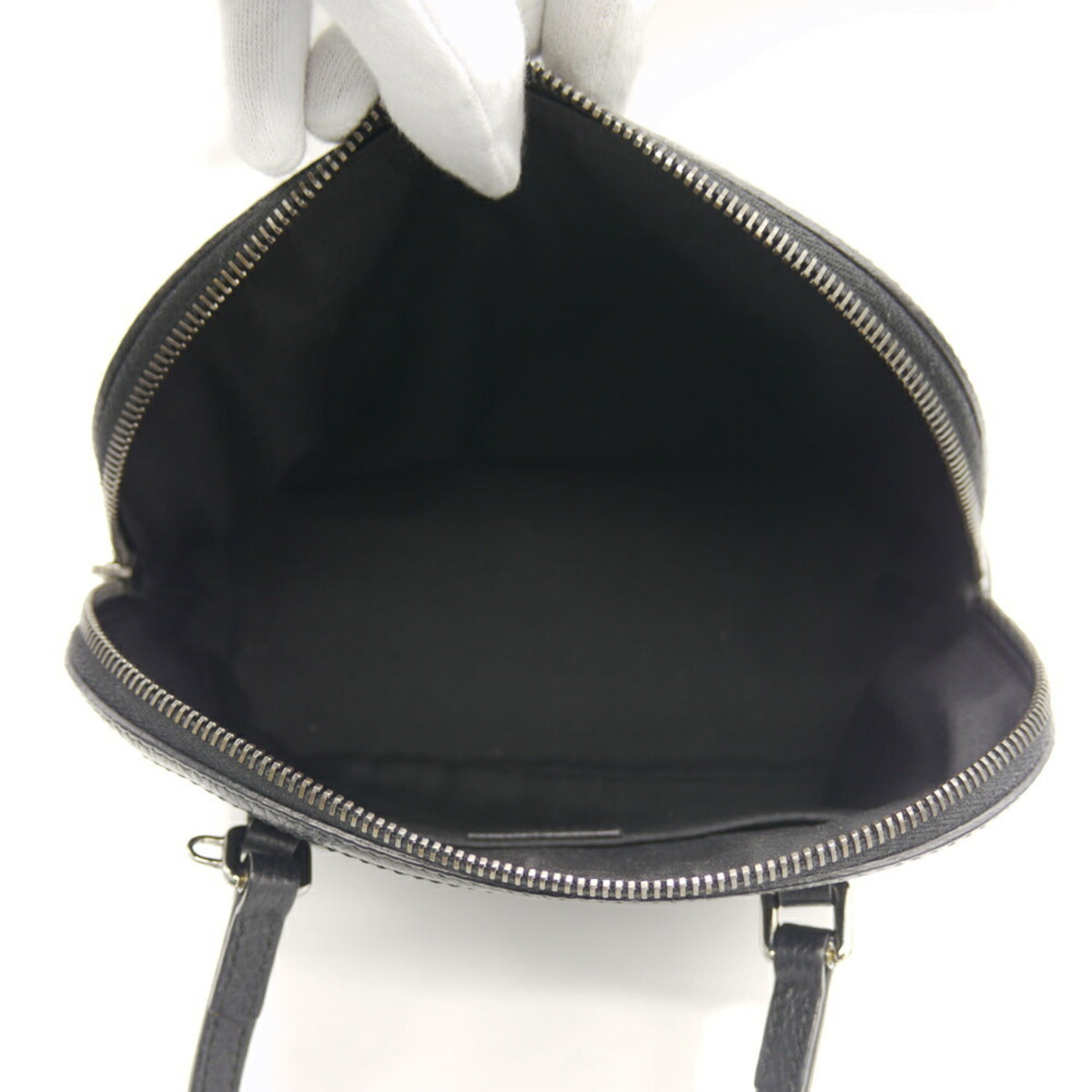 Gucci Black Nylon Leather Handbag Shoulder Bag (Pre-Owned)