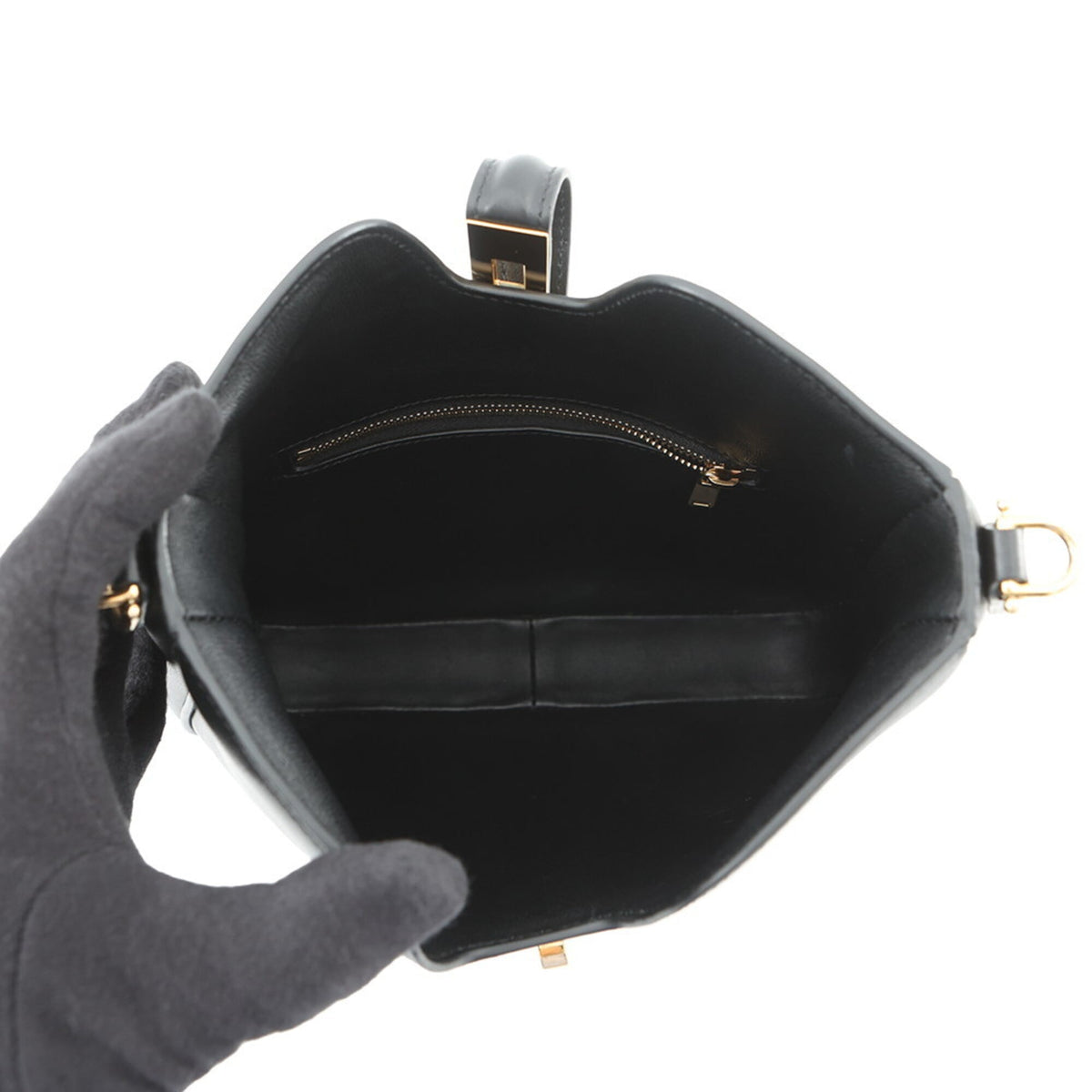 Celine Black Leather Handbag Shoulder Bag (Pre-Owned)