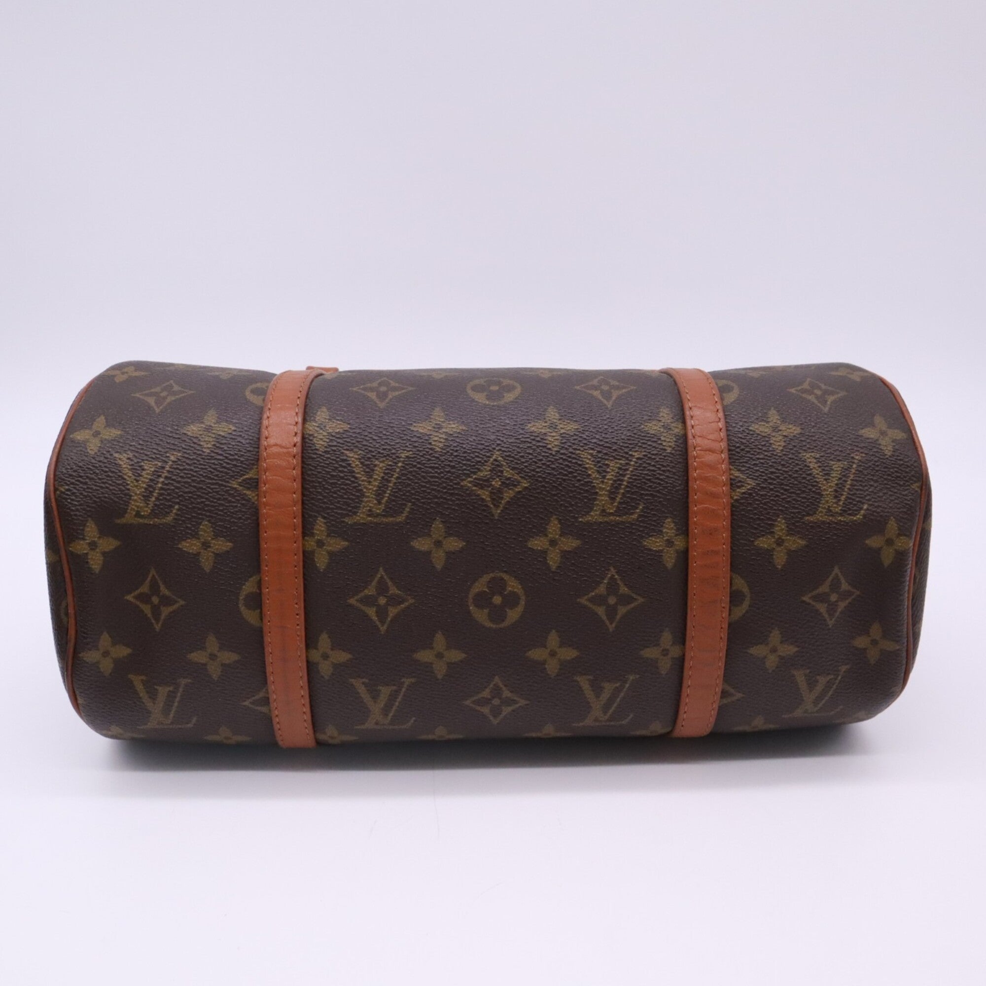 Louis Vuitton Monogram Beige Brown Coated Canvas Leather Handbag (Pre-Owned)