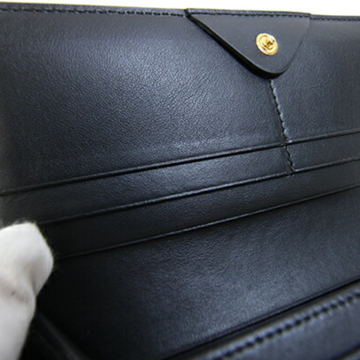 Fendi Black Leather Long Wallet (Bi-Fold) (Pre-Owned)