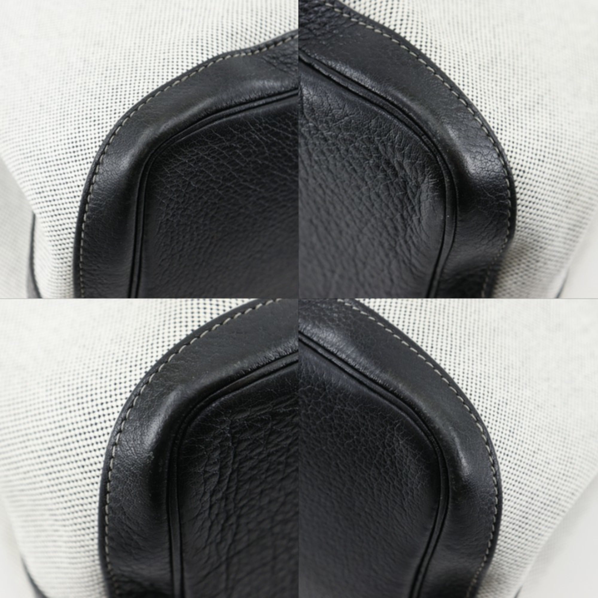 Hermes Black Gray White Toile H Tote Bag (Pre-Owned)