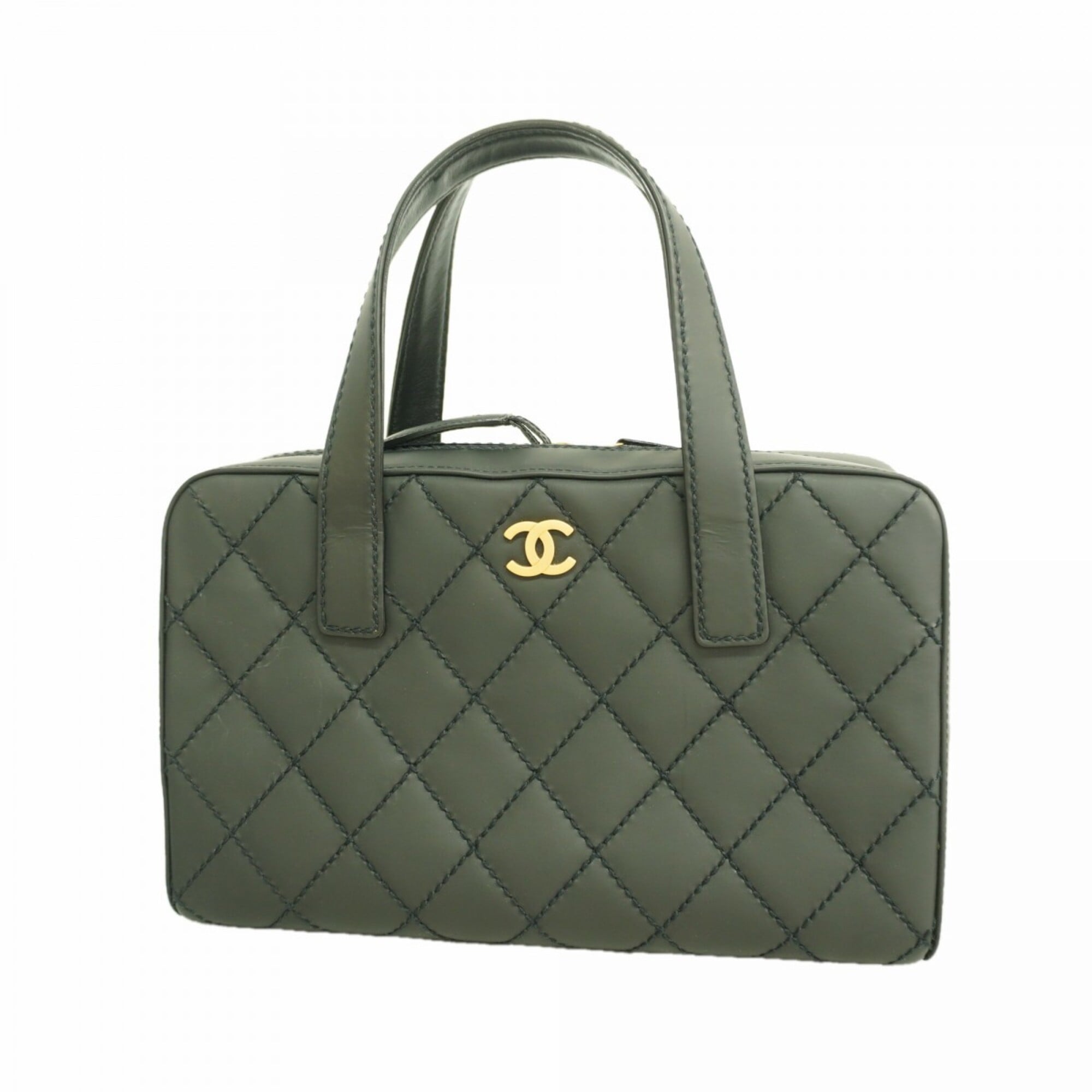 Chanel Black Leather Handbag (Pre-Owned)