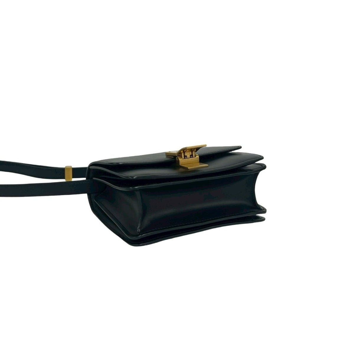 Celine Black Leather Pochette Shoulder Bag (Pre-Owned)