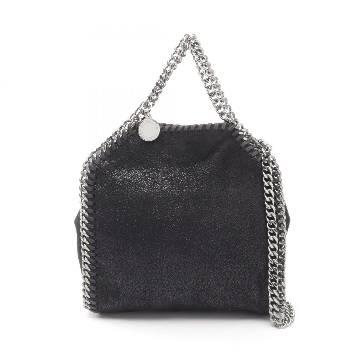 Stella Mccartney Black Faux Leather Handbag Shoulder Bag (Pre-Owned)