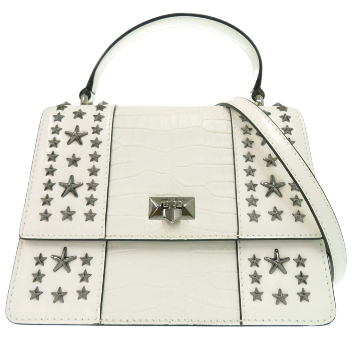 Jimmy Choo White Handbag Shoulder Bag (Pre-Owned)