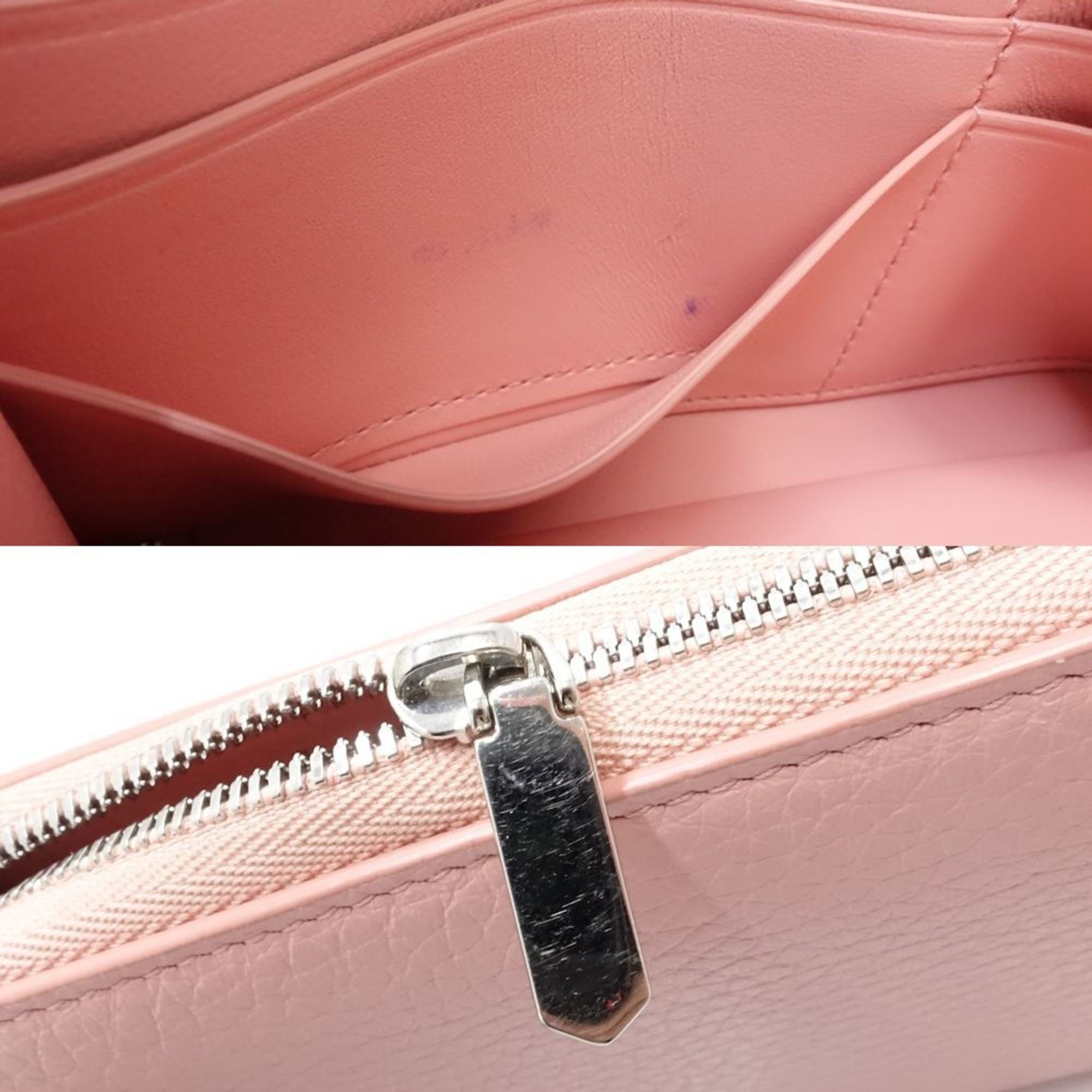 Tiffany Pink Leather Long Wallet (Bi-Fold) (Pre-Owned)