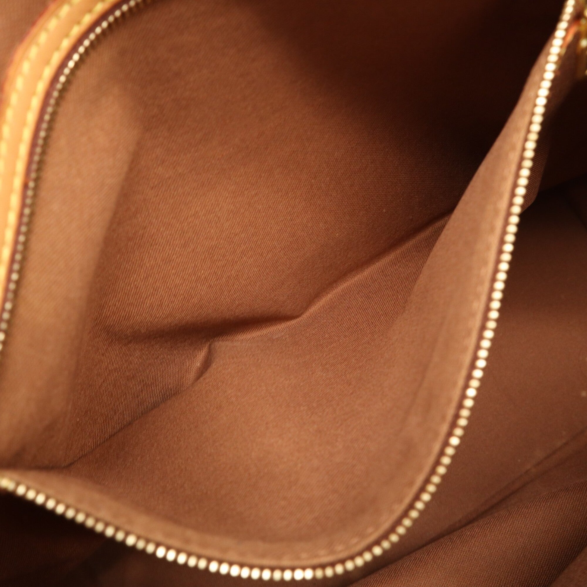 Louis Vuitton Beige Brown Coated Canvas Leather Handbag (Pre-Owned)