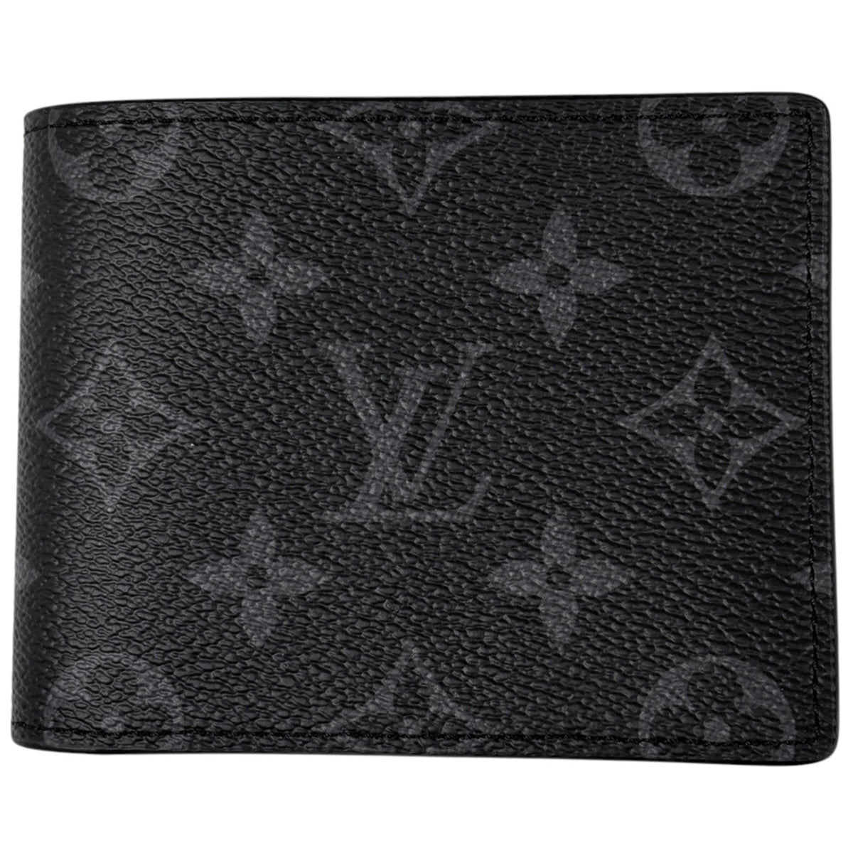 Louis Vuitton Black Noir Monogram Eclipse Wallet (Bi-Fold) (Pre-Owned)
