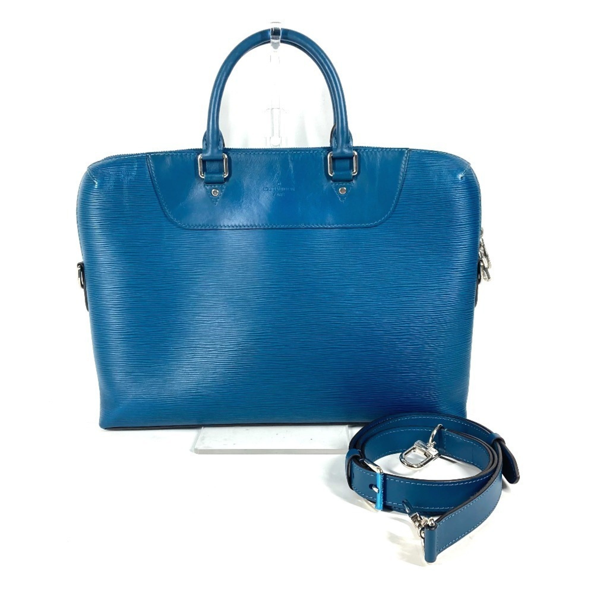 Louis Vuitton Bleu Celeste Blue Epi Leather Briefcase Handbag (Pre-Owned)