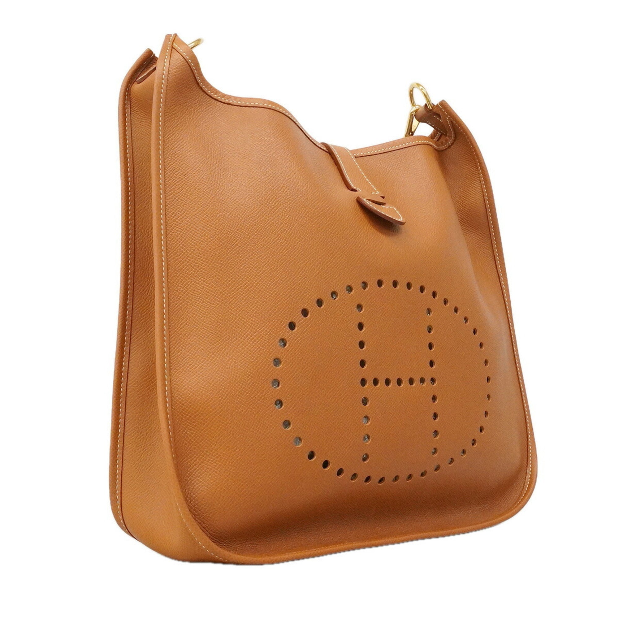 Hermes Gold Courchevel Leather Shoulder Bag (Pre-Owned)
