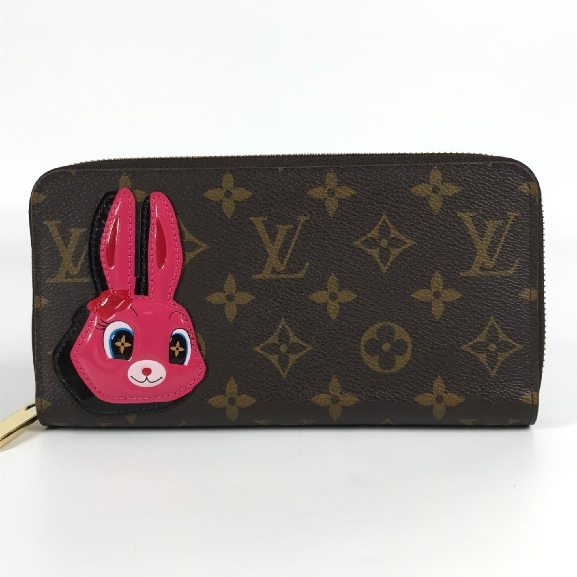 Louis Vuitton Brown Pink Monogram Long Wallet (Bi-Fold) (Pre-Owned)