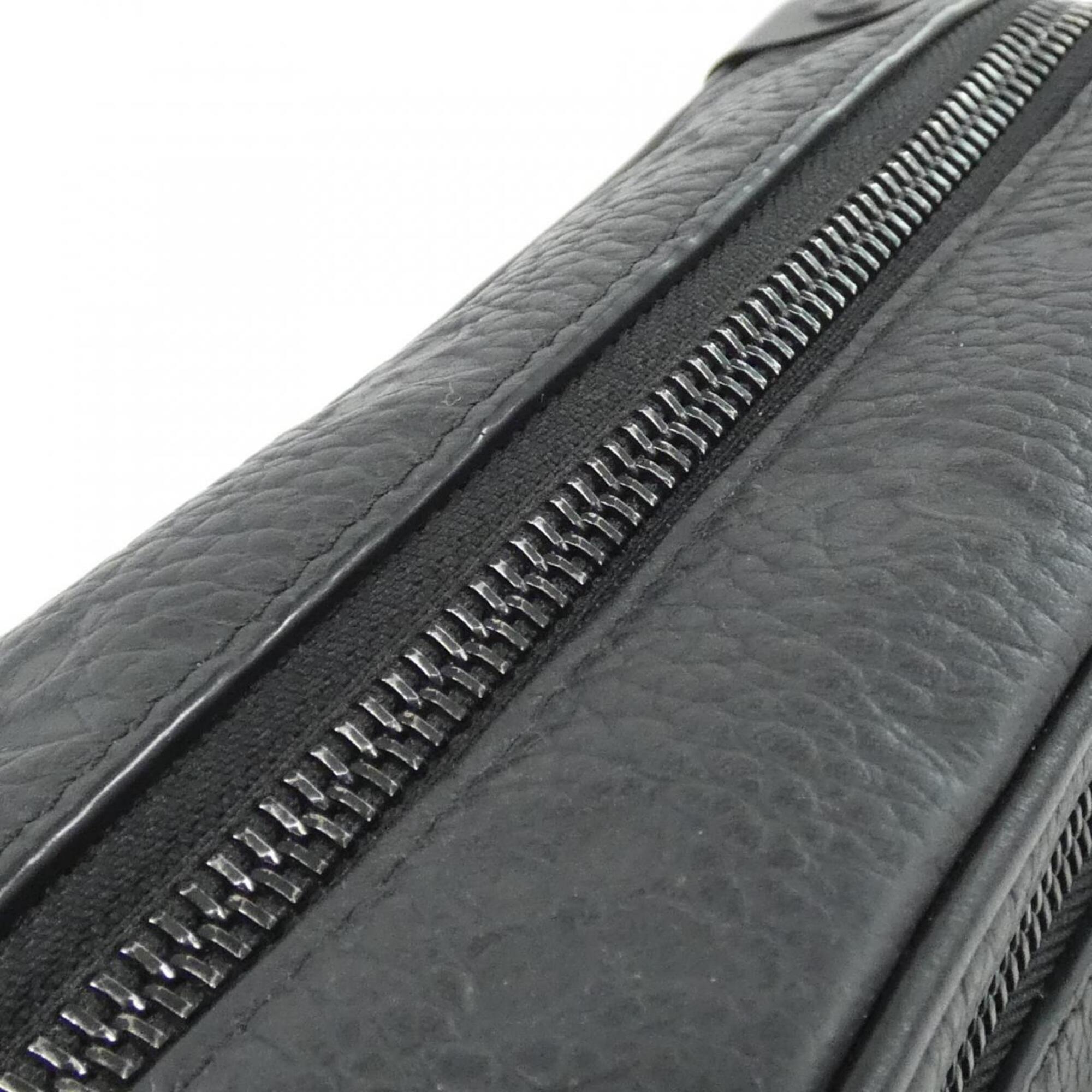 Louis Vuitton Black Leather Shoulder Bag (Pre-Owned)